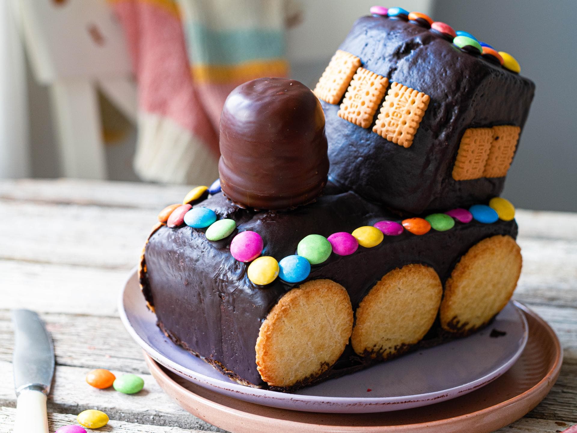 Kindergeburtstag-Kuchen  Eisenbahn-Kuchen