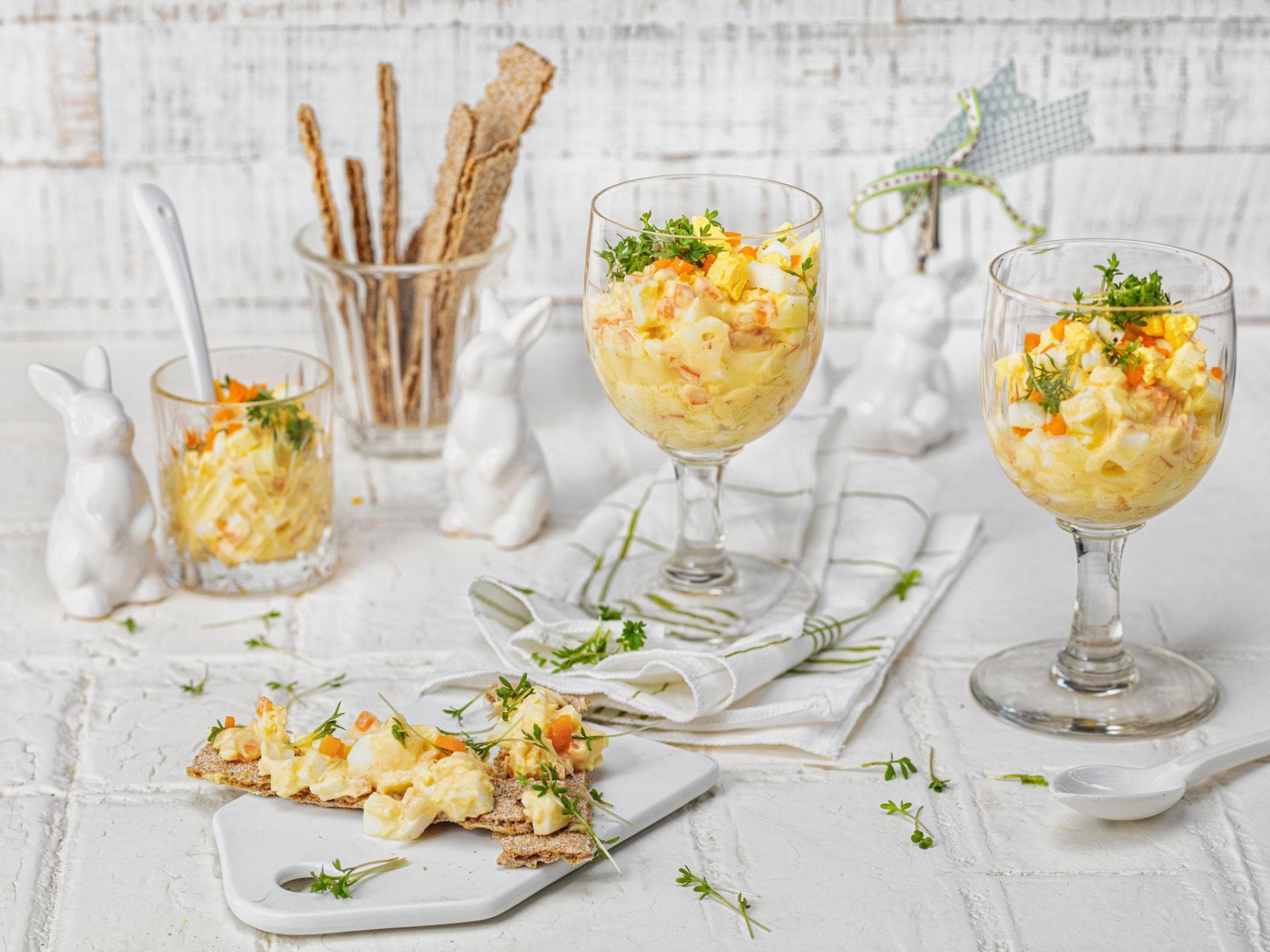 Eiersalat im Glas