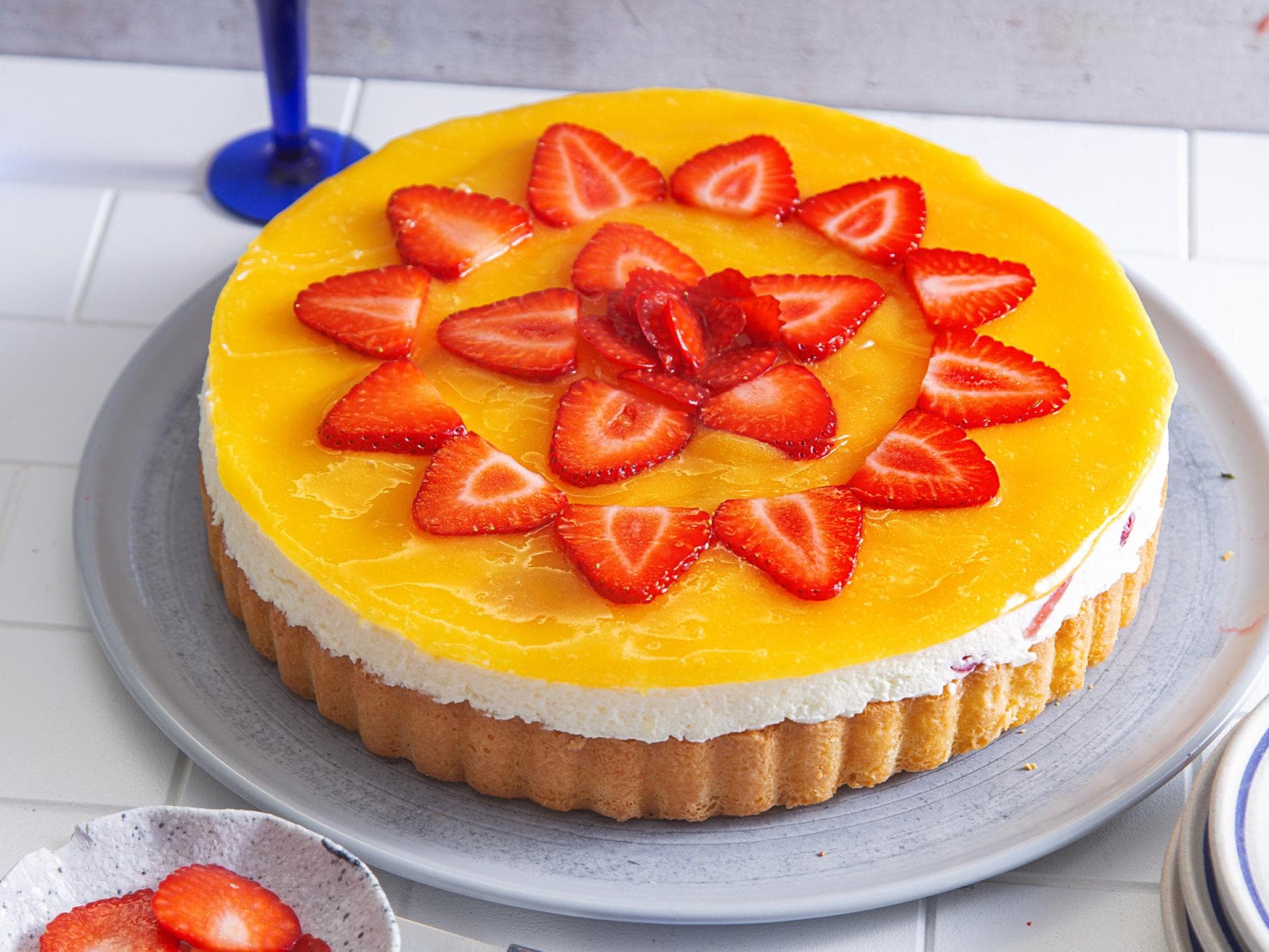 Erdbeertorte mit Maracuja