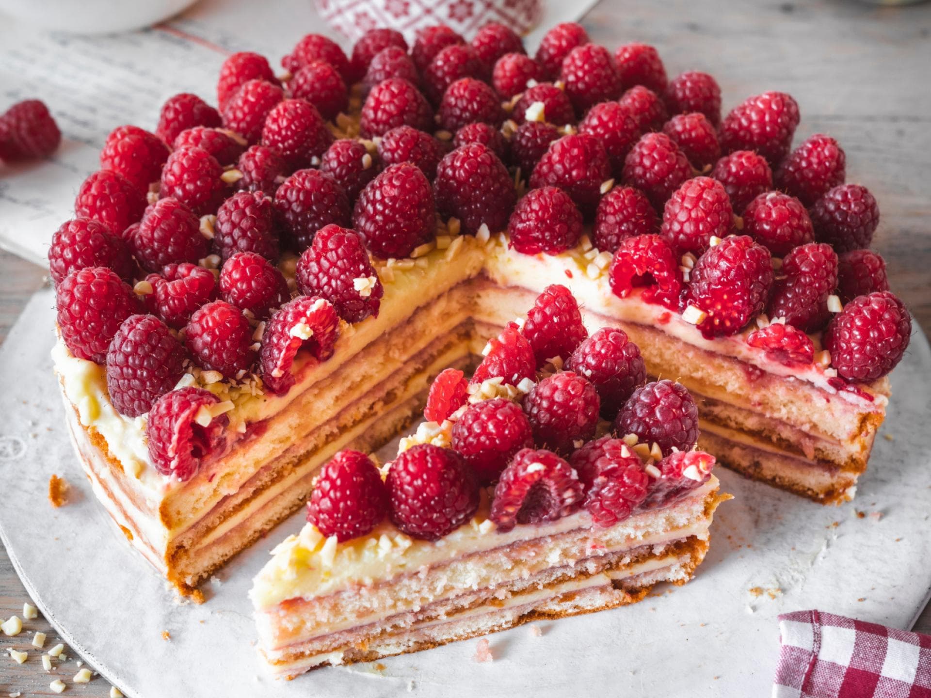 Himbeer-Vanilletorte