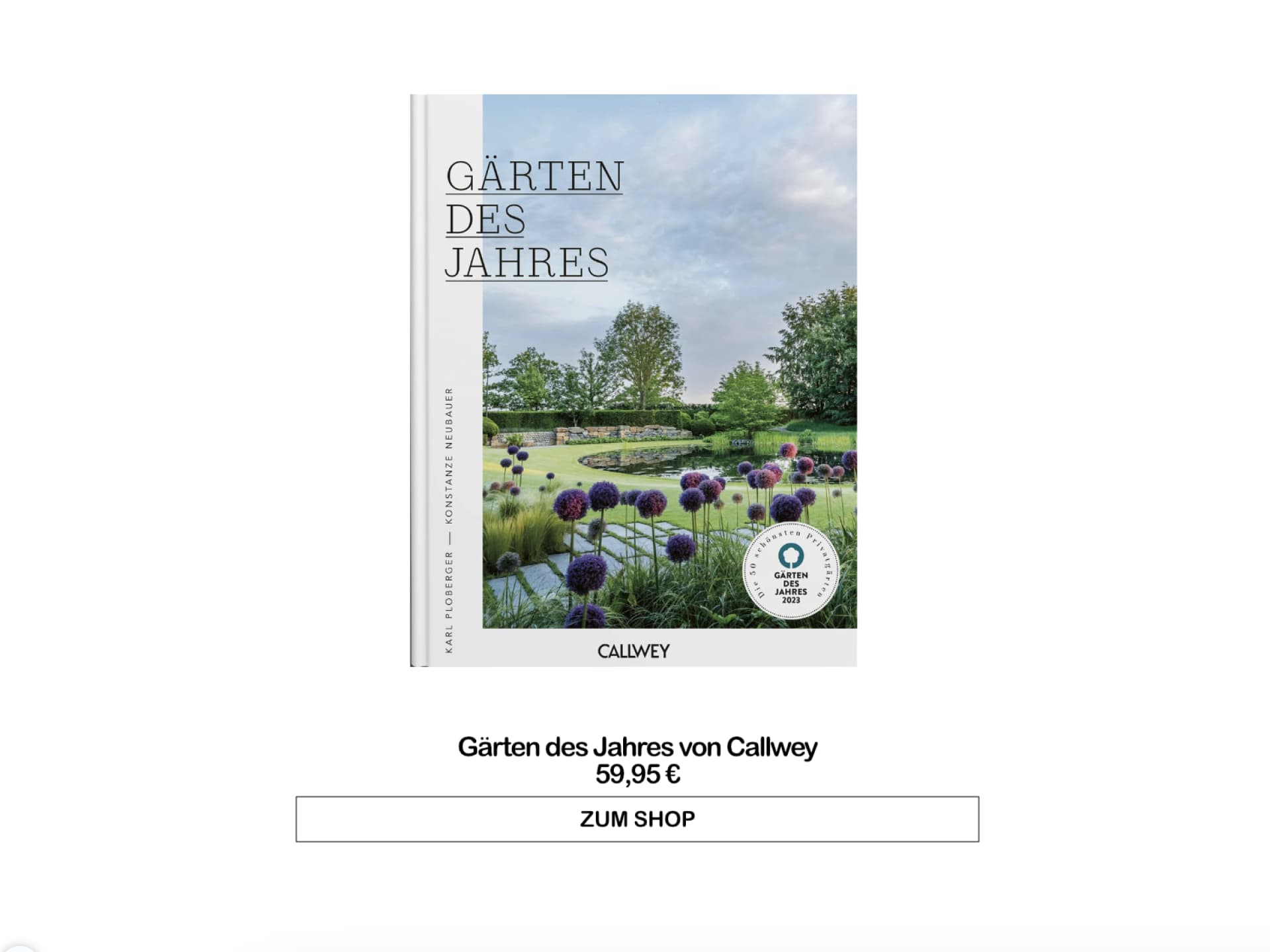 Gartenbuch "Gärten des Jahres" von Callwey