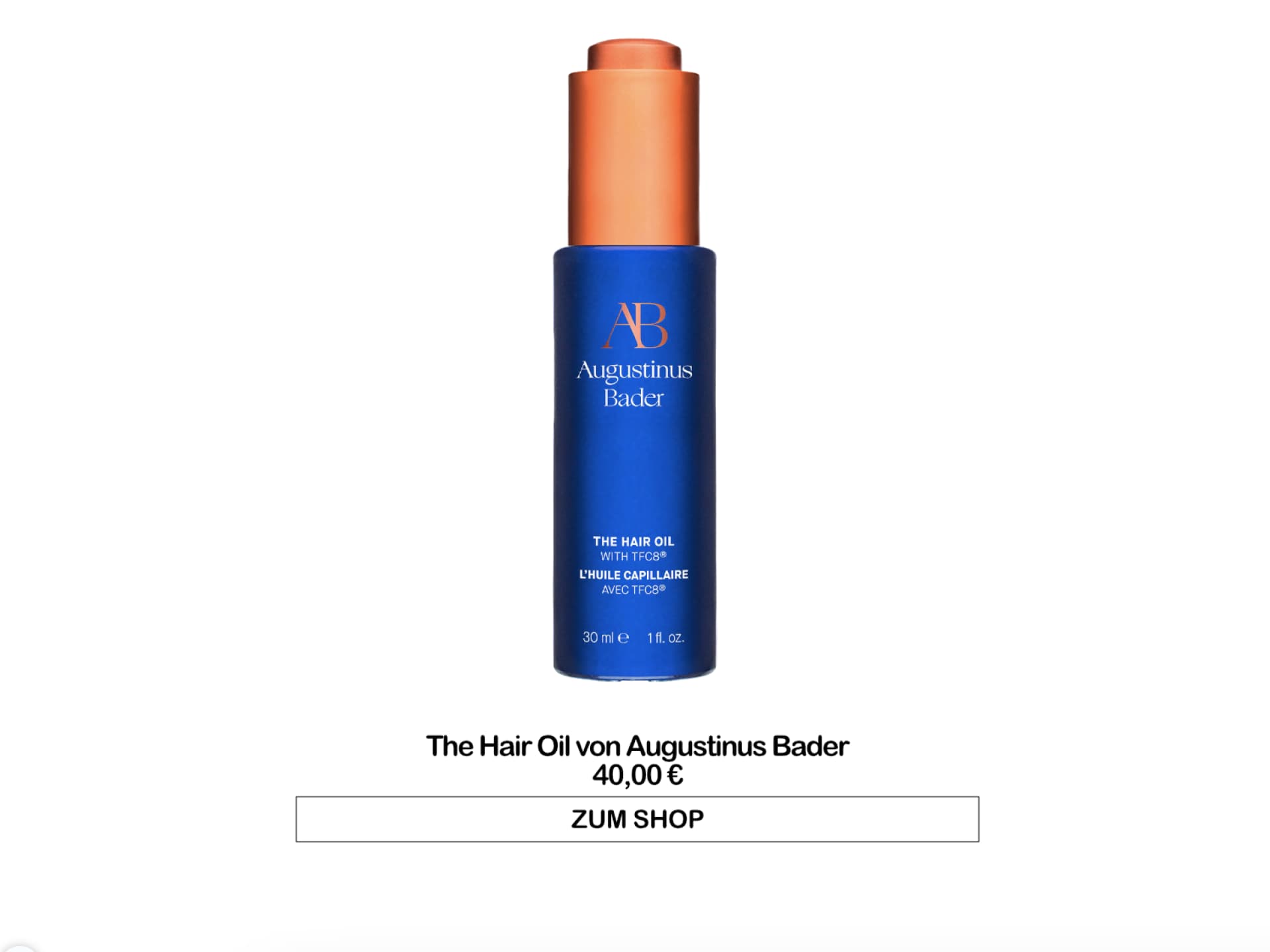 The Hair Oil von Augustinus Bader