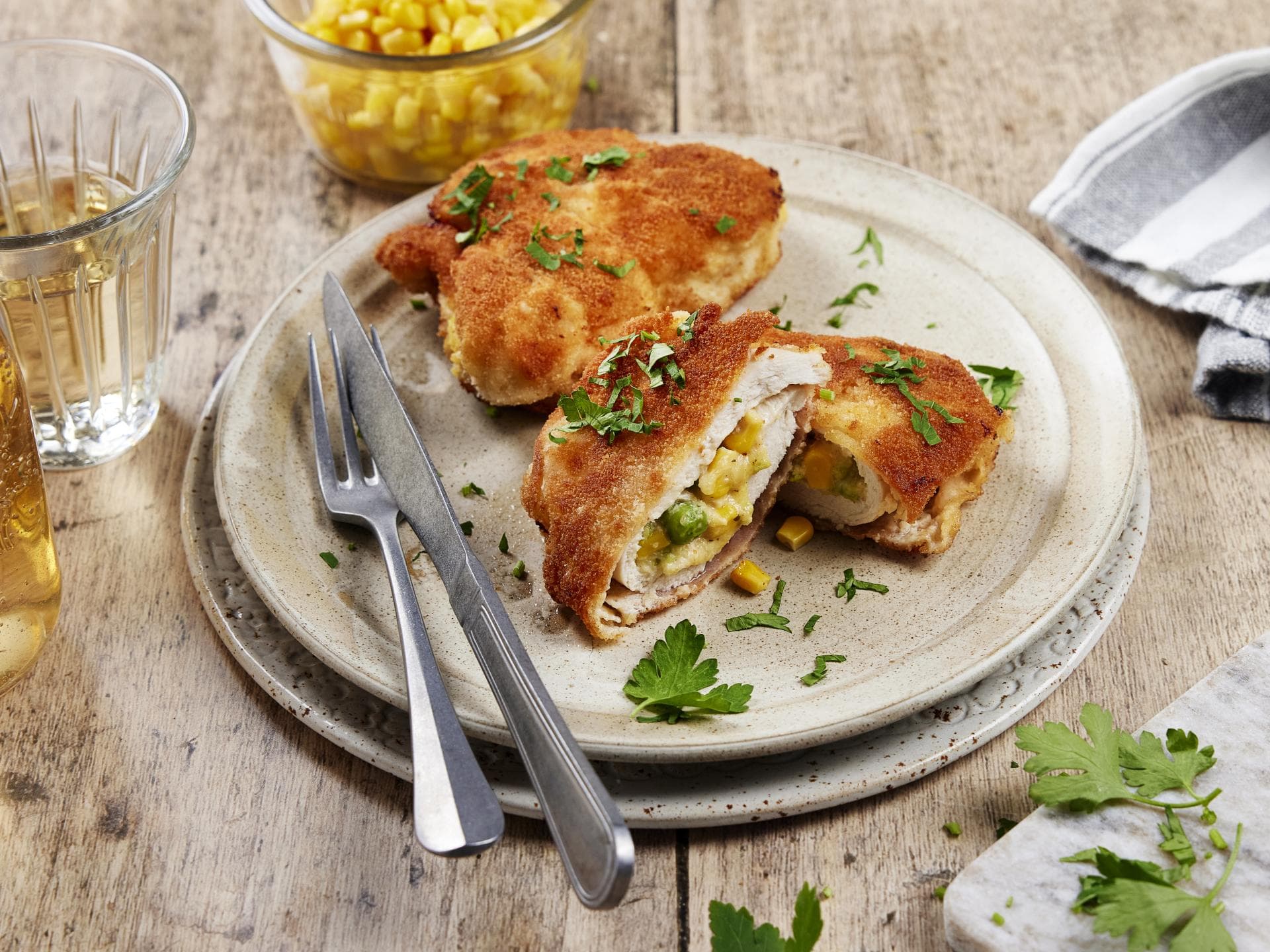 Gefüllte Hähnchenschnitzel 