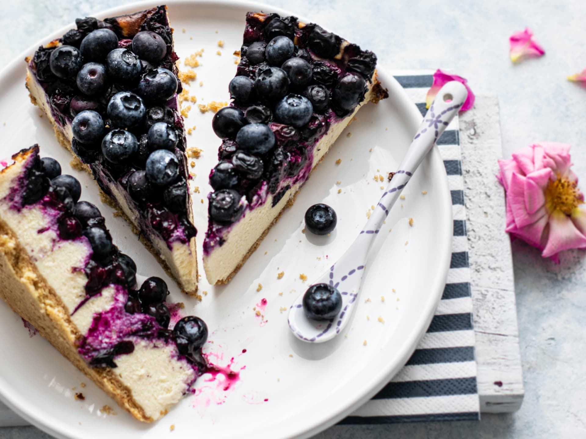 Käsekuchen mit Blaubeeren