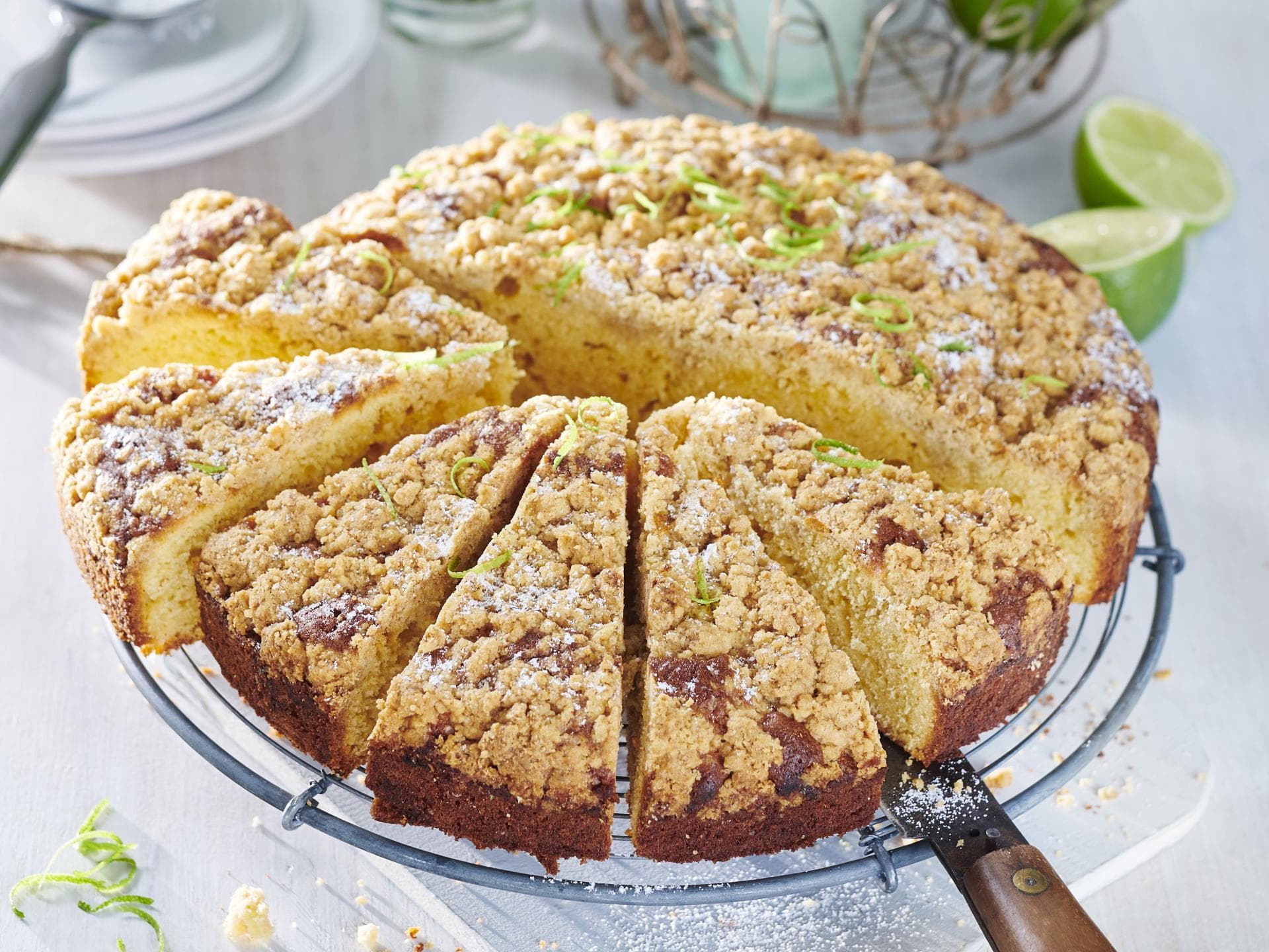 Limetten-Streuselkuchen Limetten-Streuselkuchen