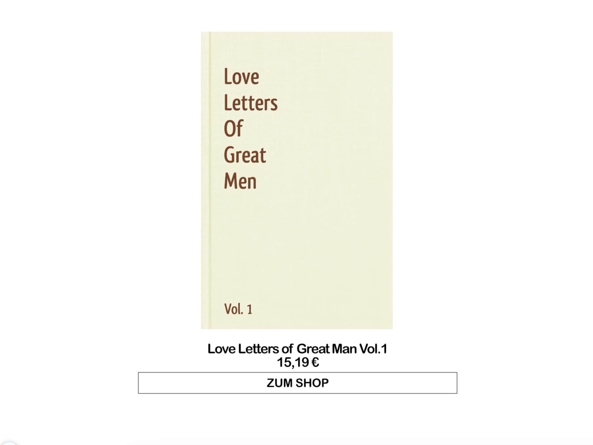 Love Letters Of Great Man Vol. 1