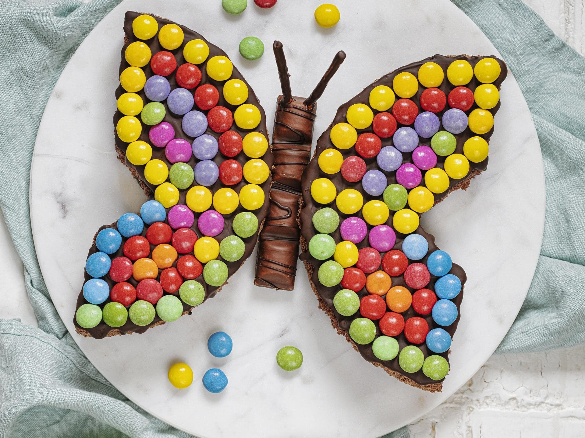 Kindergeburtstag-Kuchen  Schmetterlingskuchen