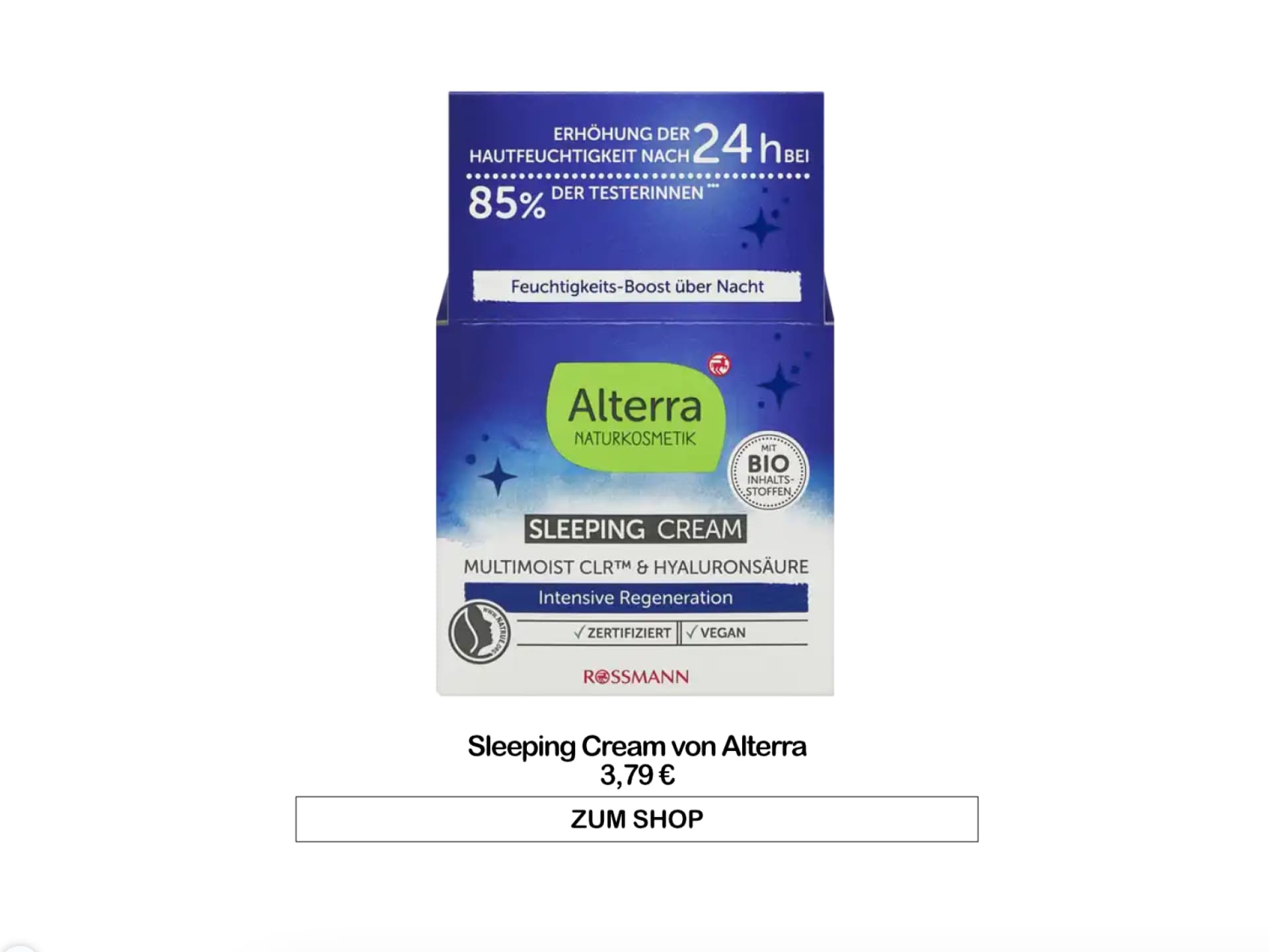 Sleeping Cream von Alterra