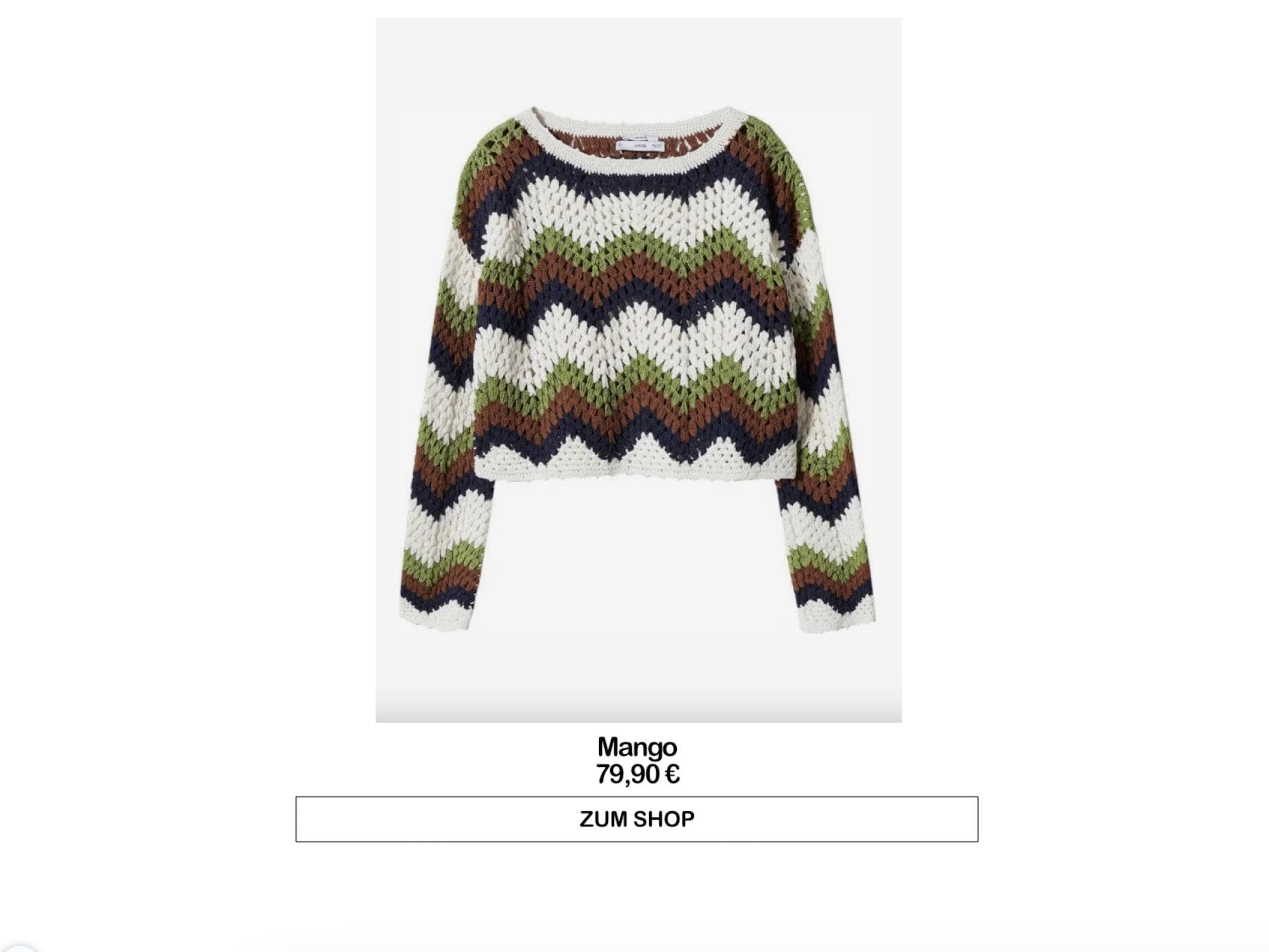Häkelpullover Mango