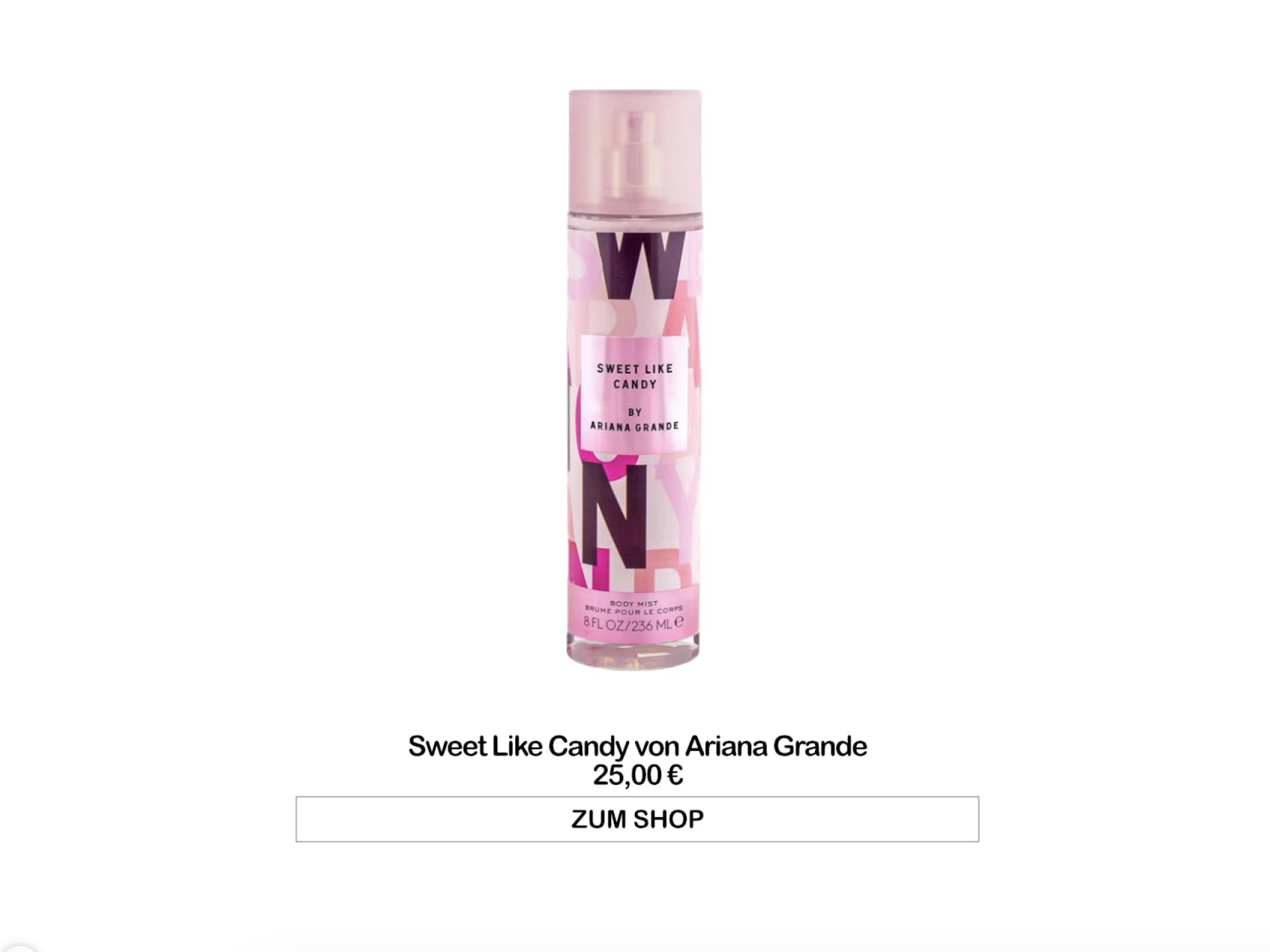 Bodyspray von Ariana Grande