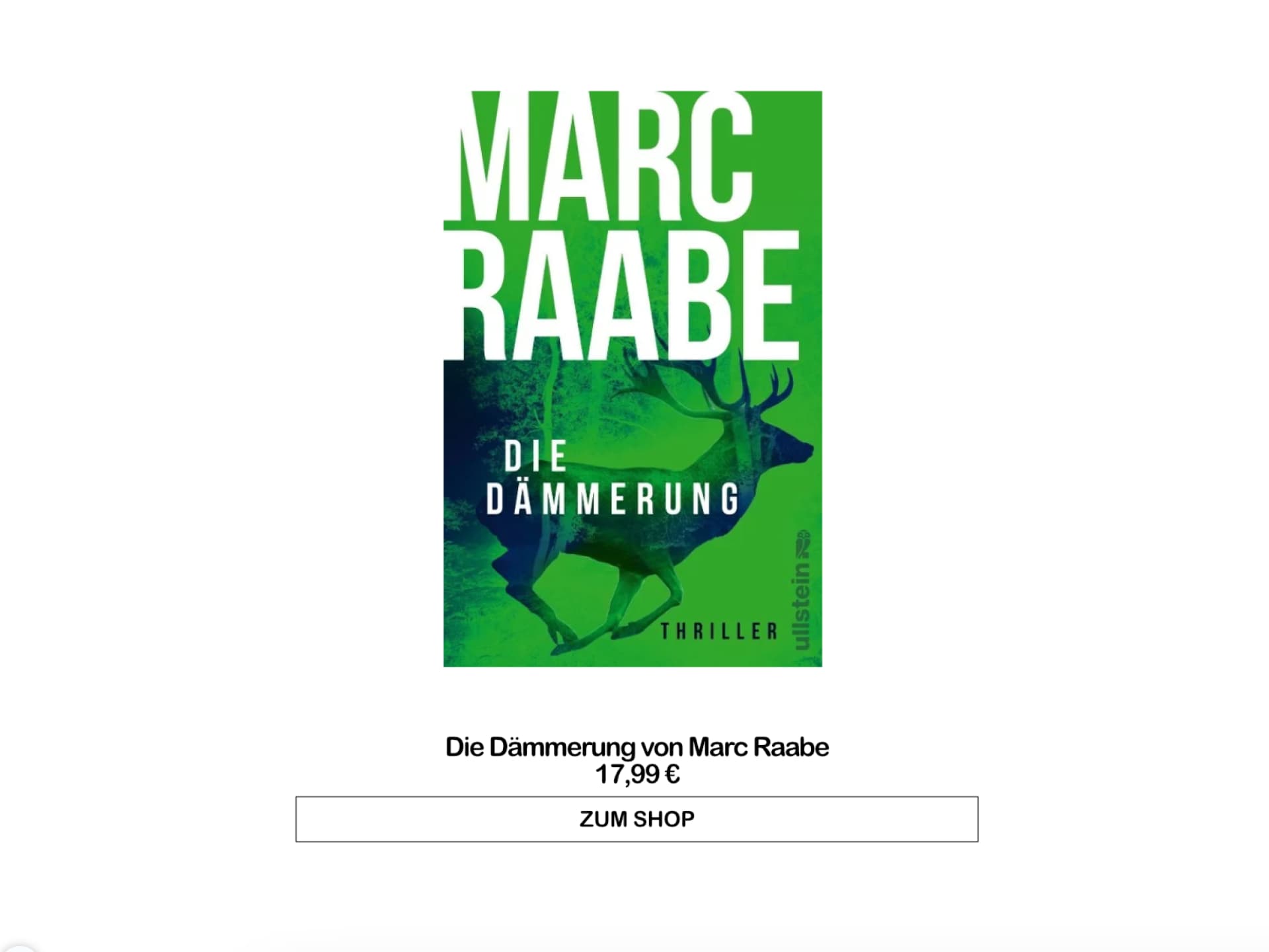 Die Dämmerung von Marc Raabe