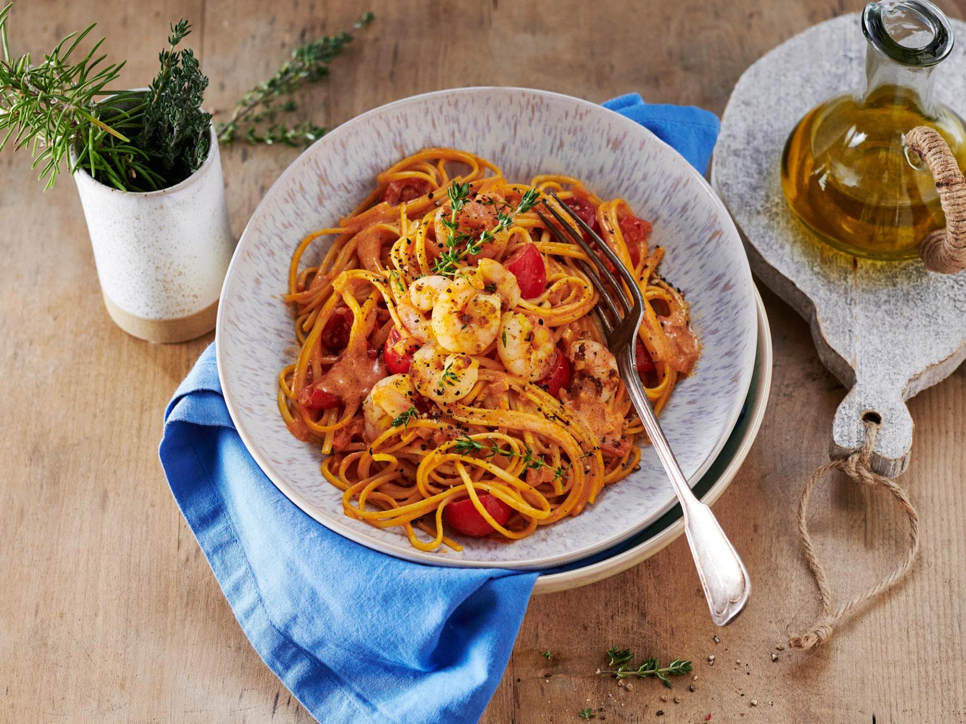 Pasta mit Tomaten-Harissasauce Pasta mit Tomaten-Harissasauce