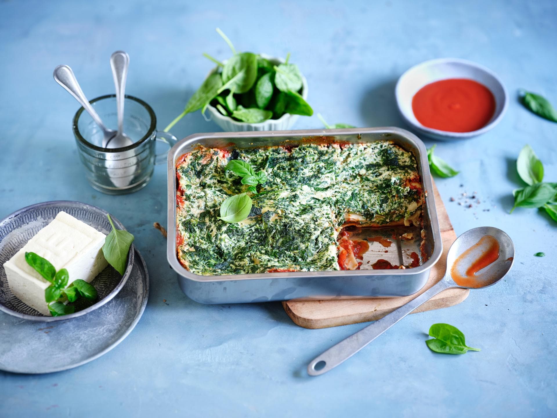 Tofulasagne mit Spinat Tofulasagne mit Spinat