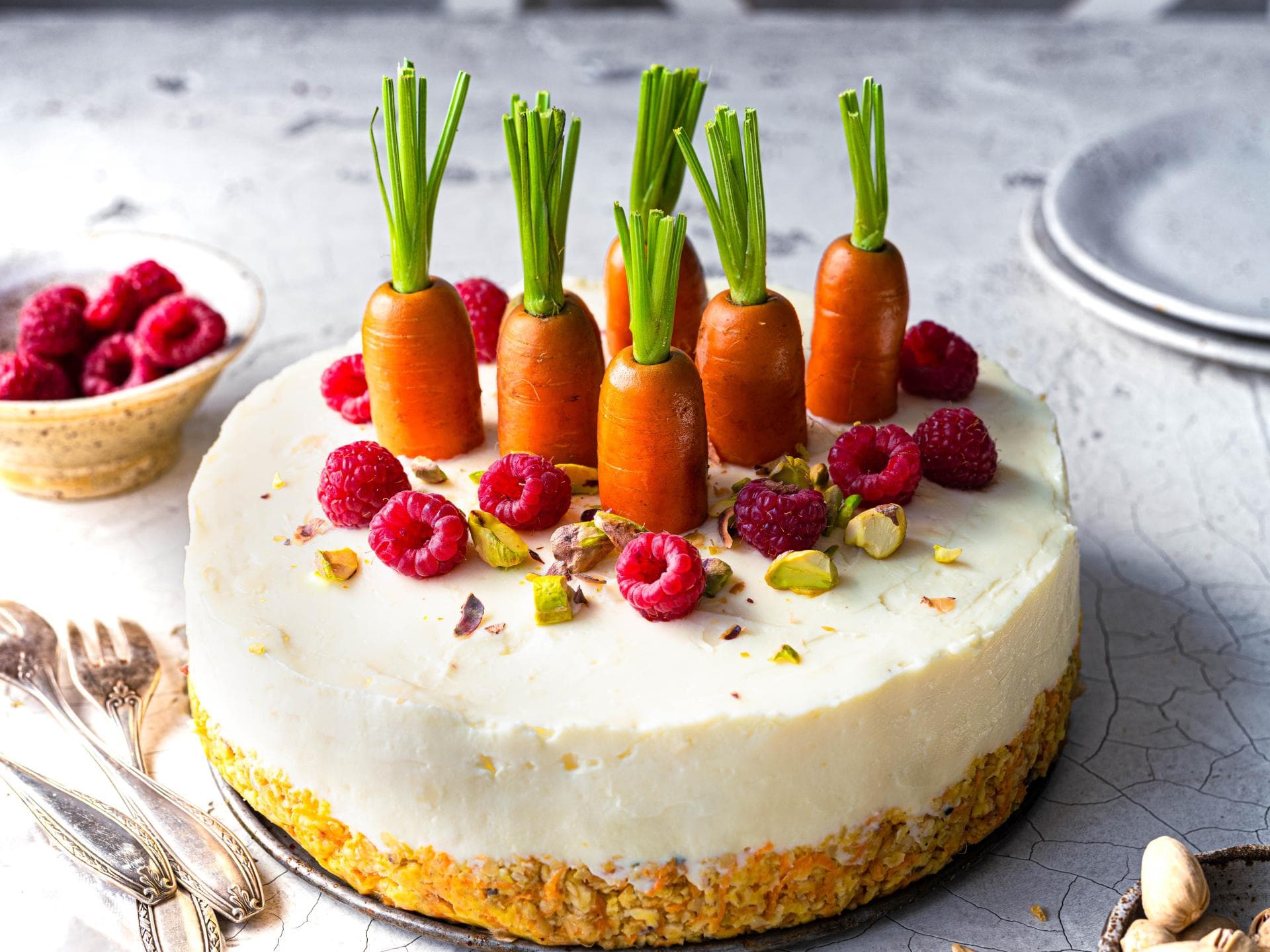 Himbeer-Möhren-Cheesecake 