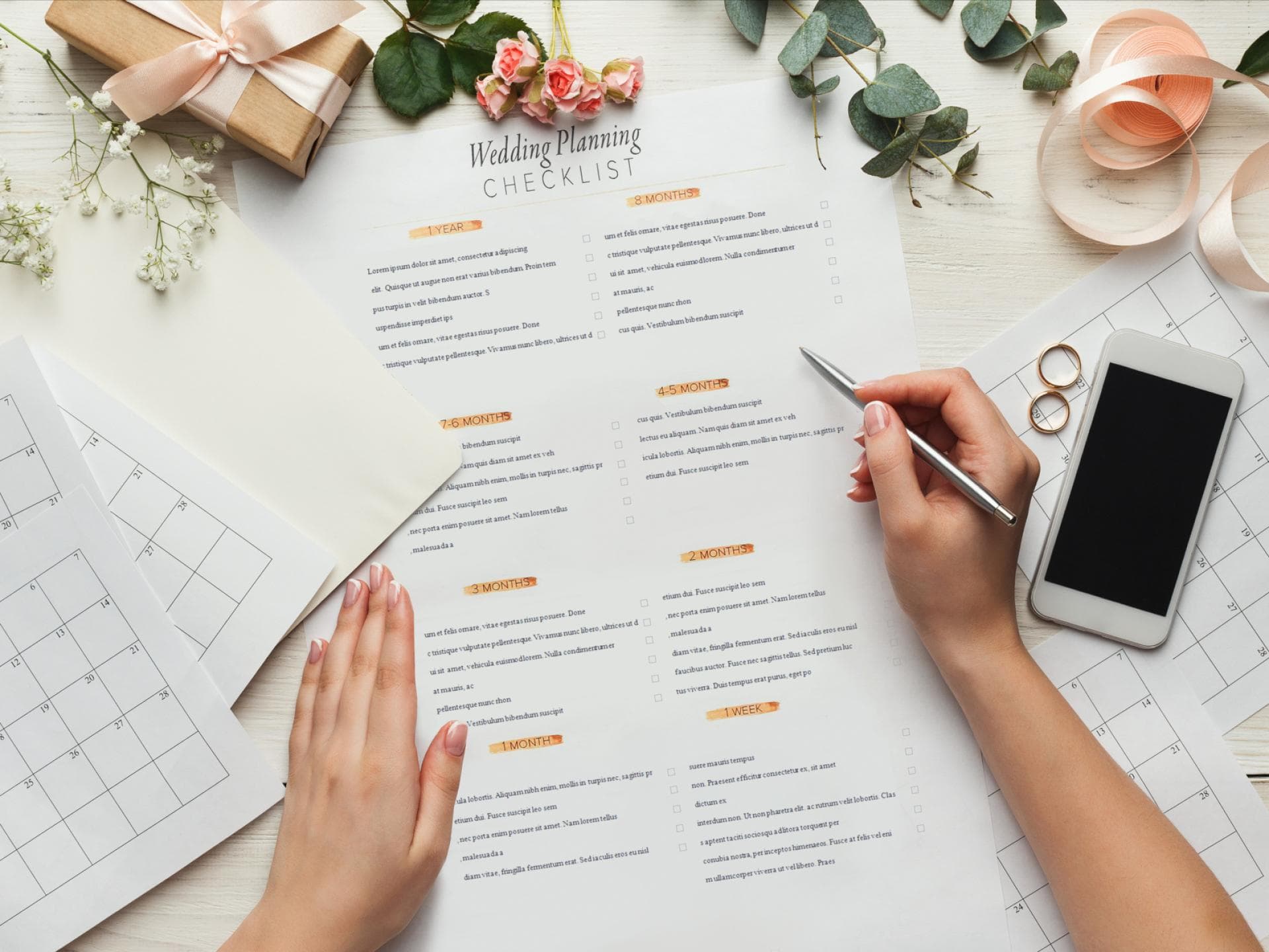 Checkliste für die Hochzeitsplanung 