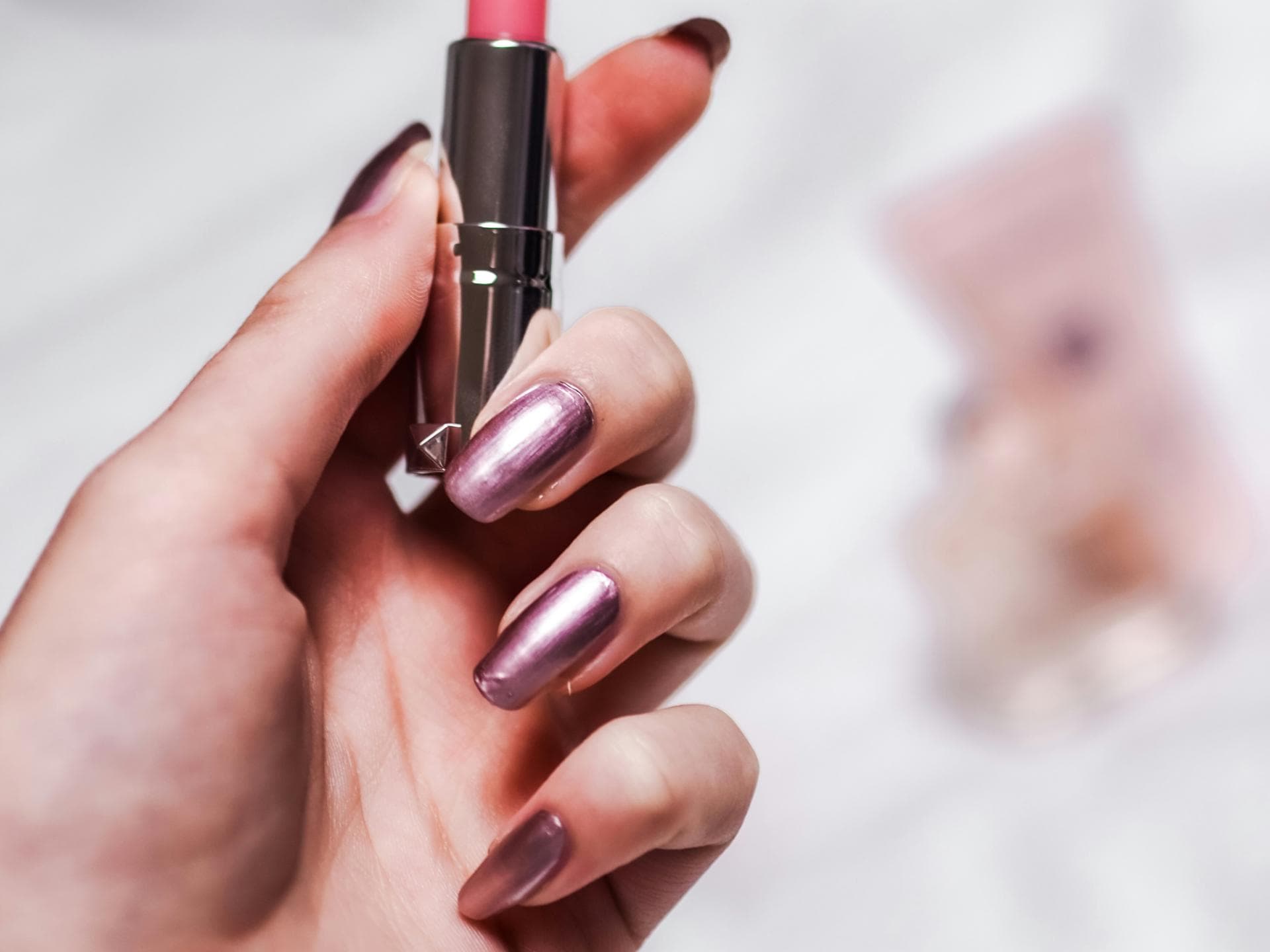Metallic Nägel Chrome