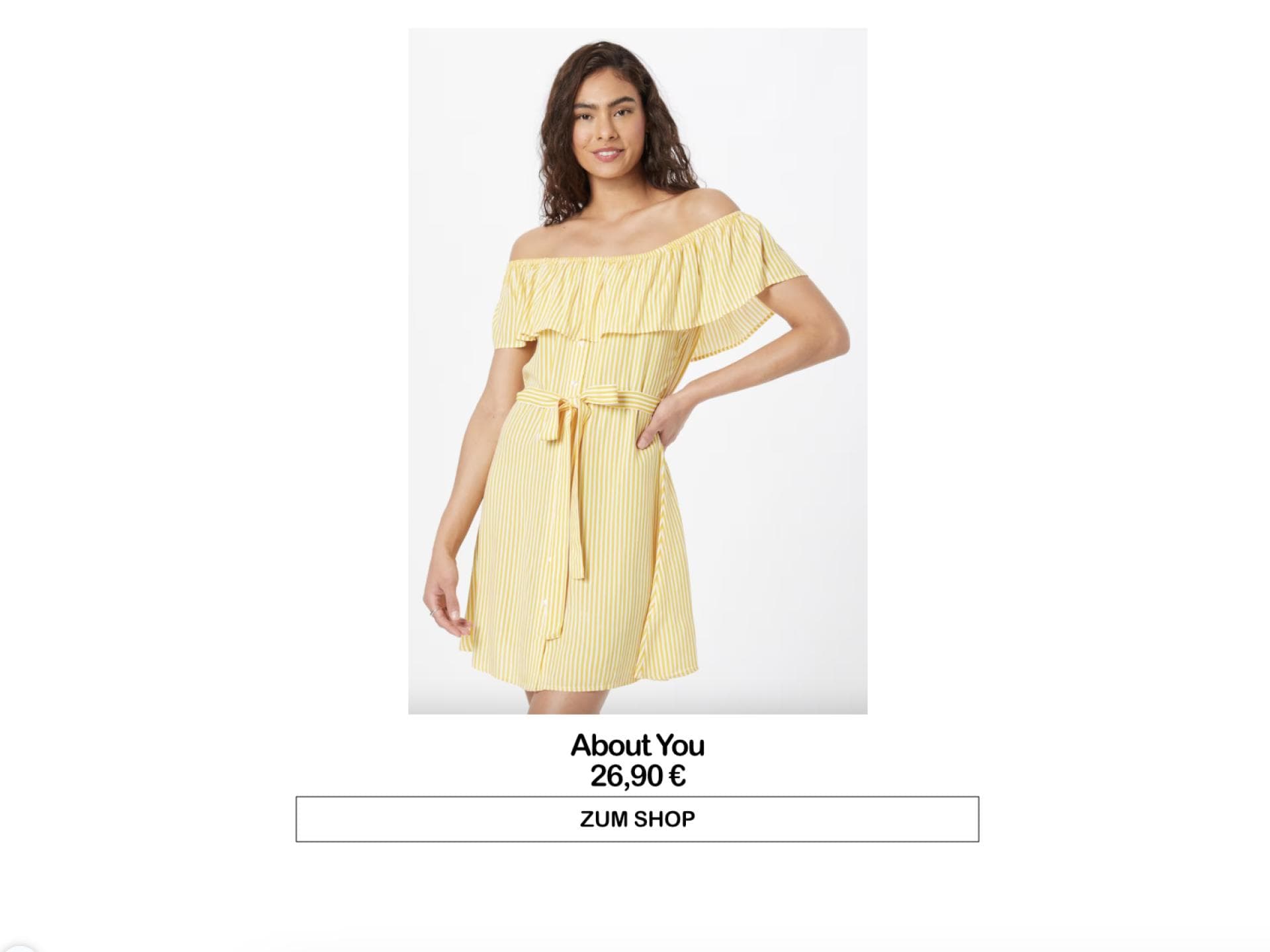 Schulterfreies Kleid von About You