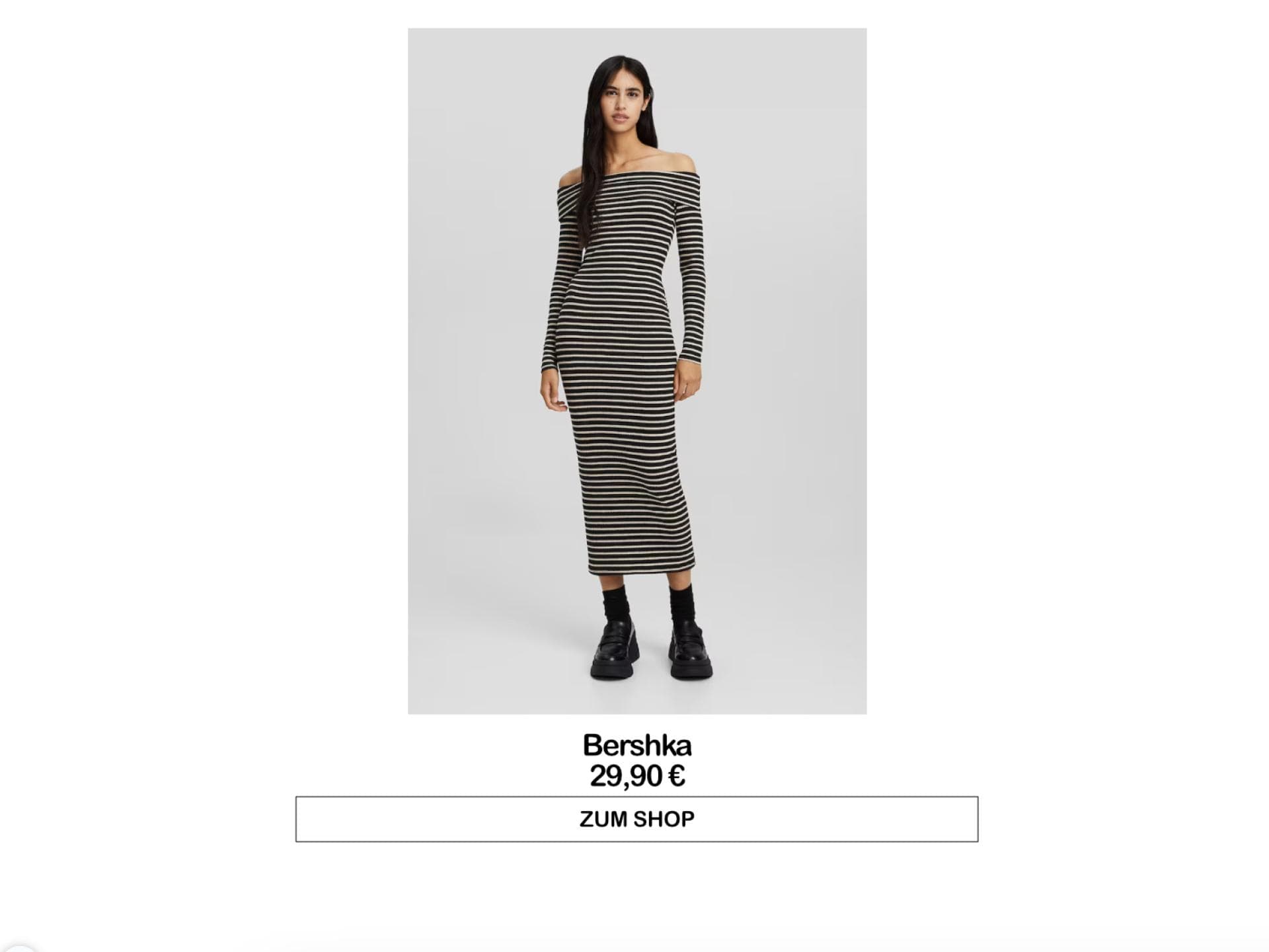 Schulterfreies Kleid von Bershka