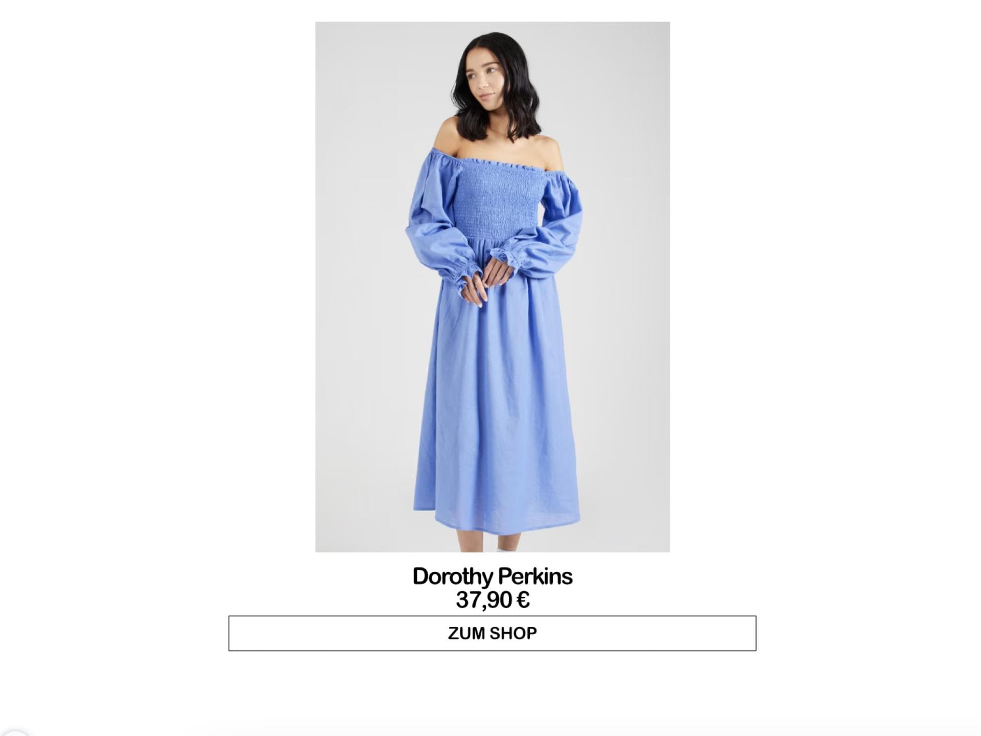 Schulterfreies Kleid von Dorothy Perkins