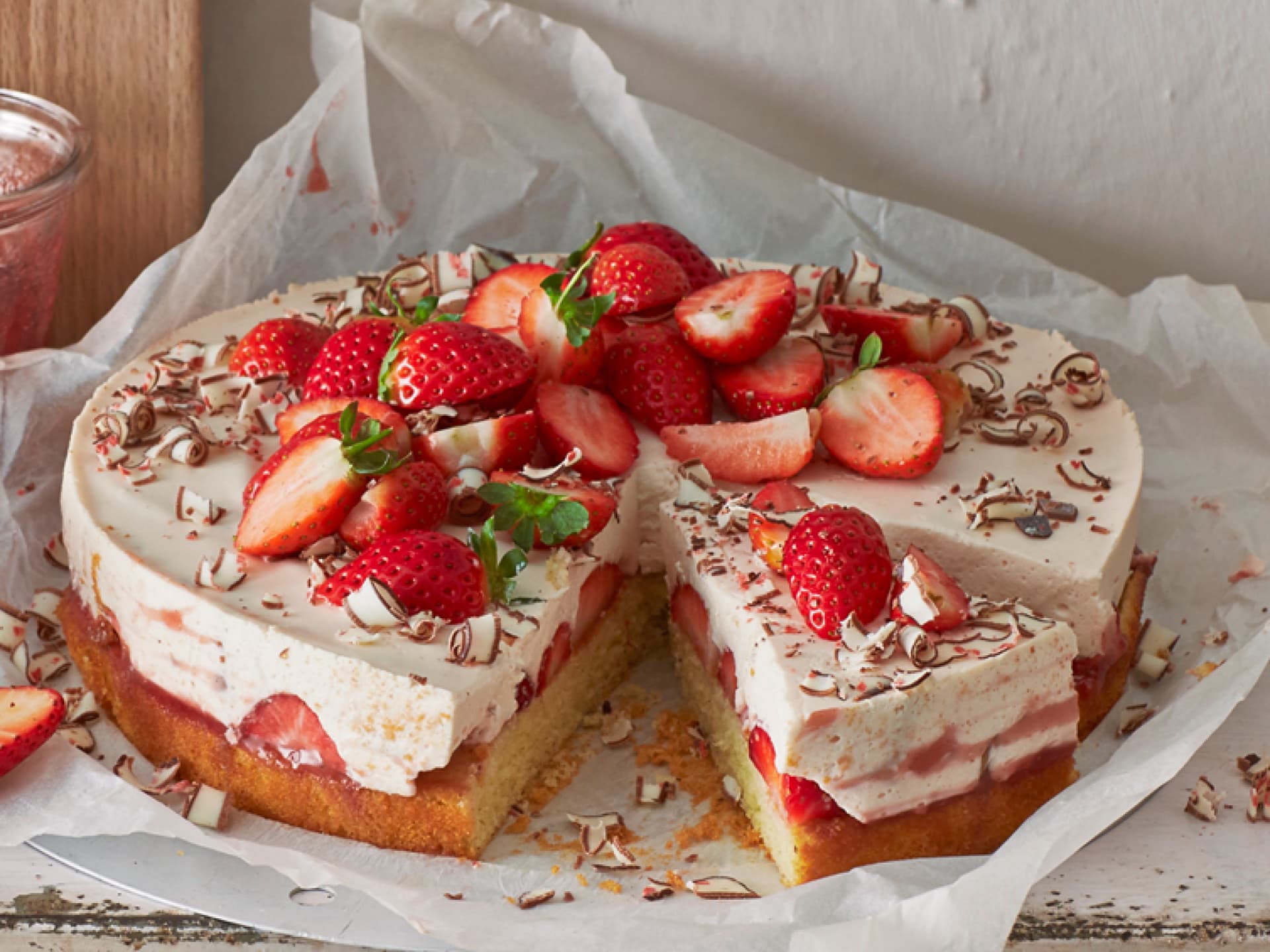 Kuchen mit Joghurt Rezepte Erdbeer-Joghurt-Torte