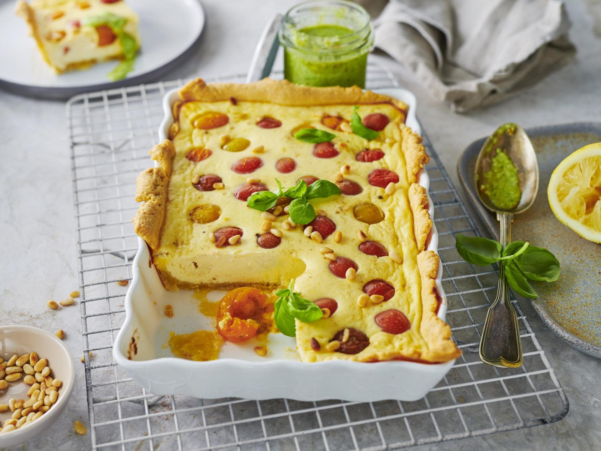 Tomatenquiche mit Ricotta 