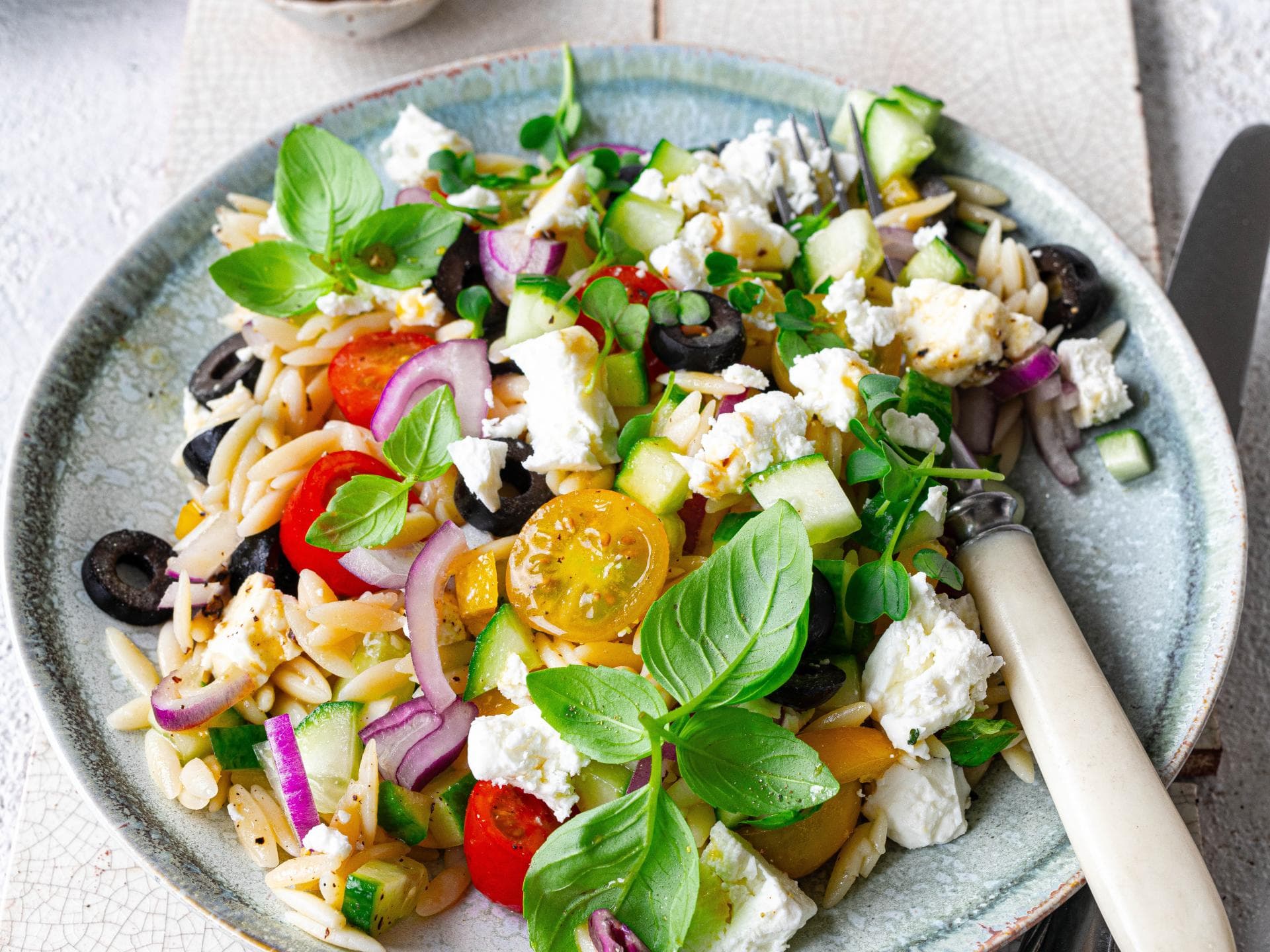 Griechischer Nudelsalat 