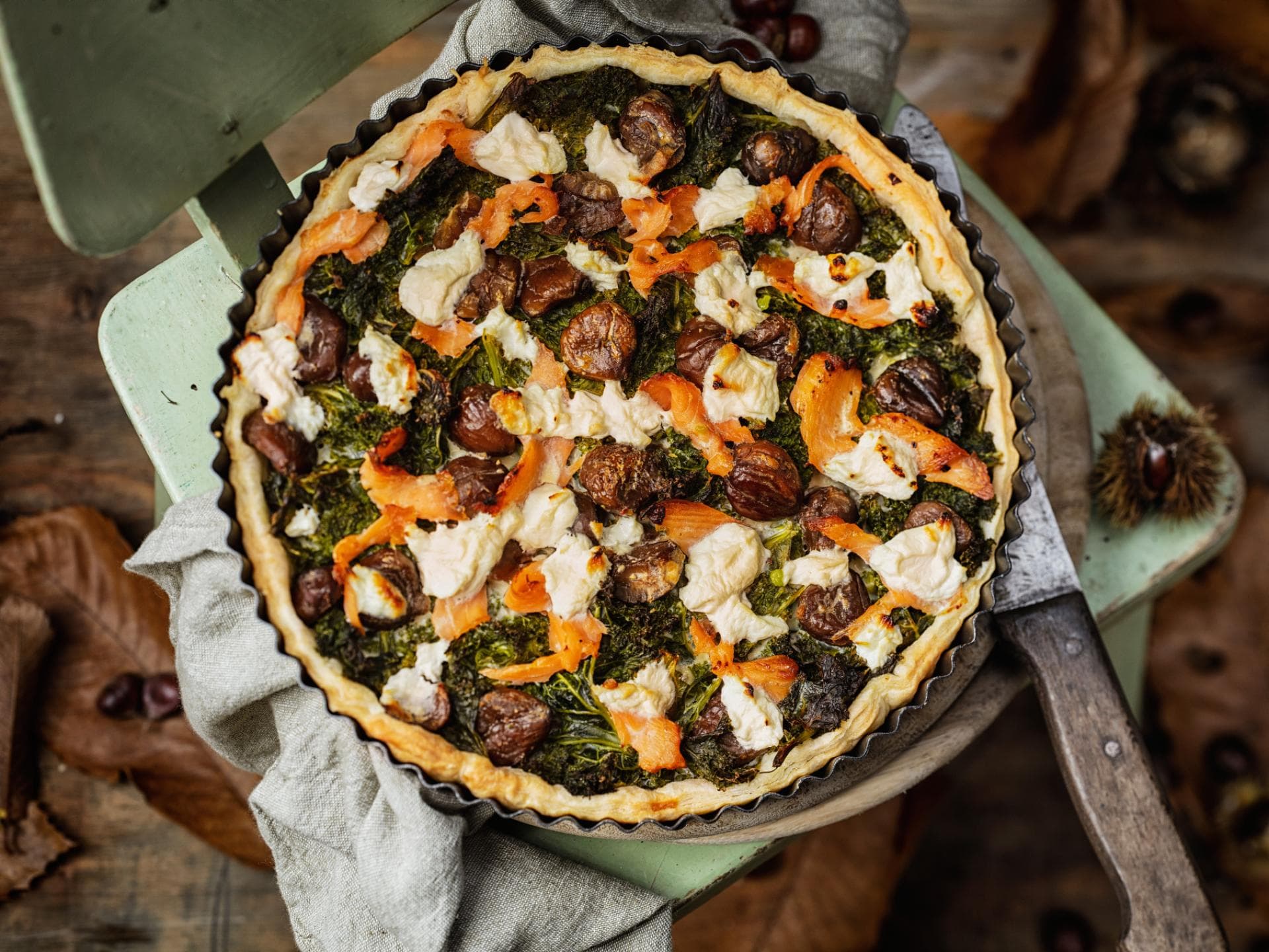 Grünkohl-Quiche mit Ricotta-Rezepte 