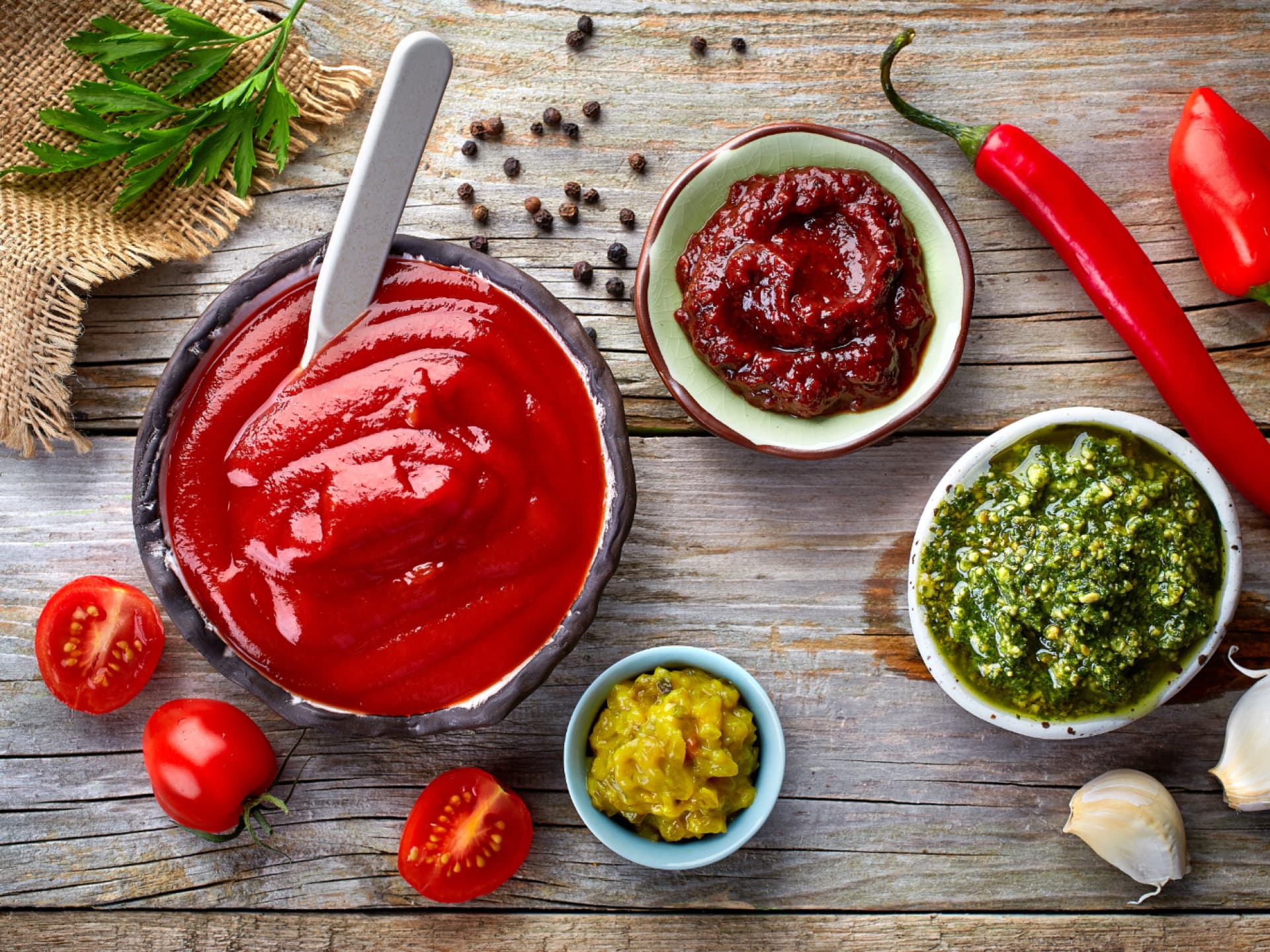 Zutaten für ein Asia-Pesto