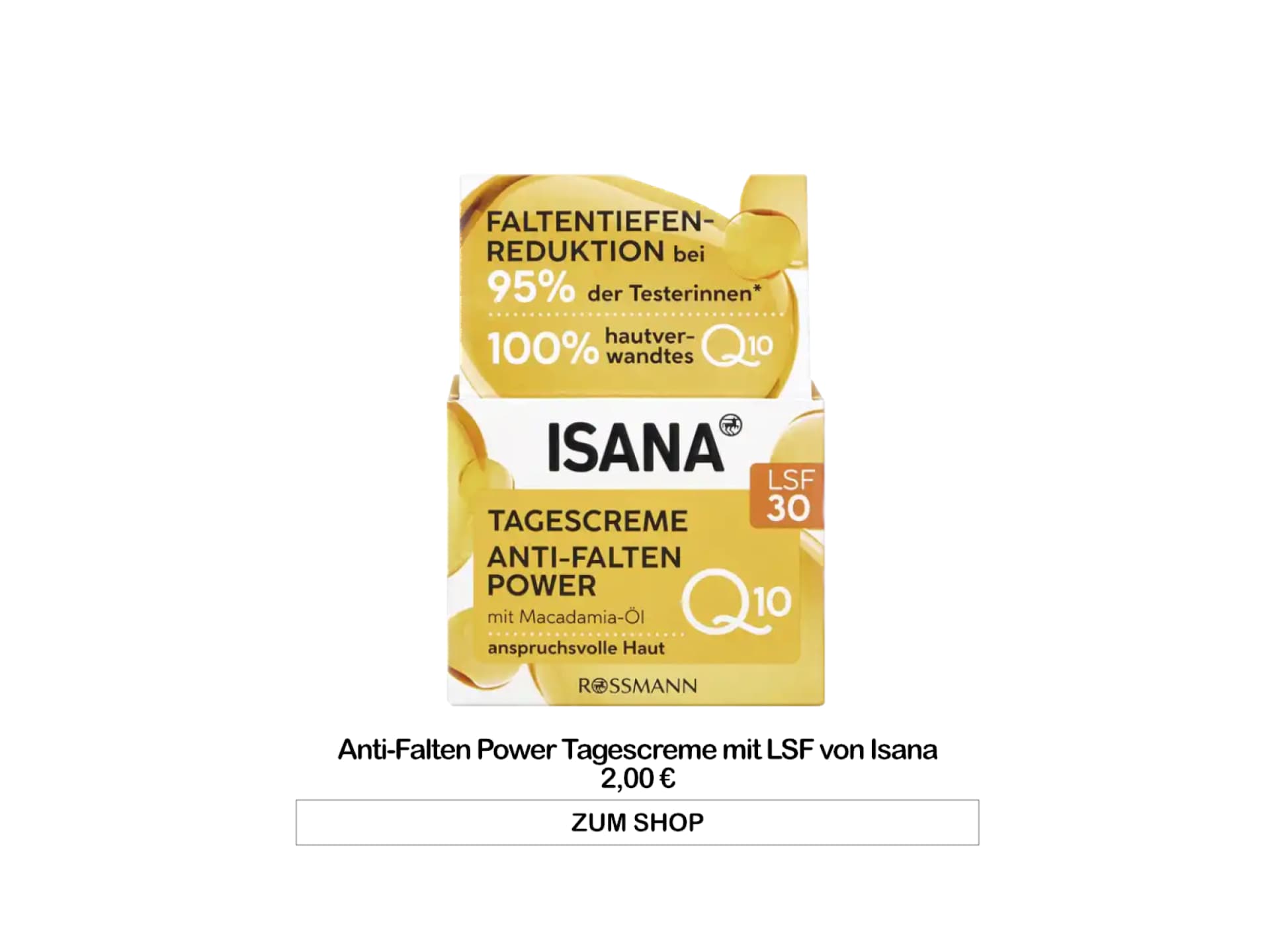 Anti-Falten Power Tagescreme mit LSF von Isana