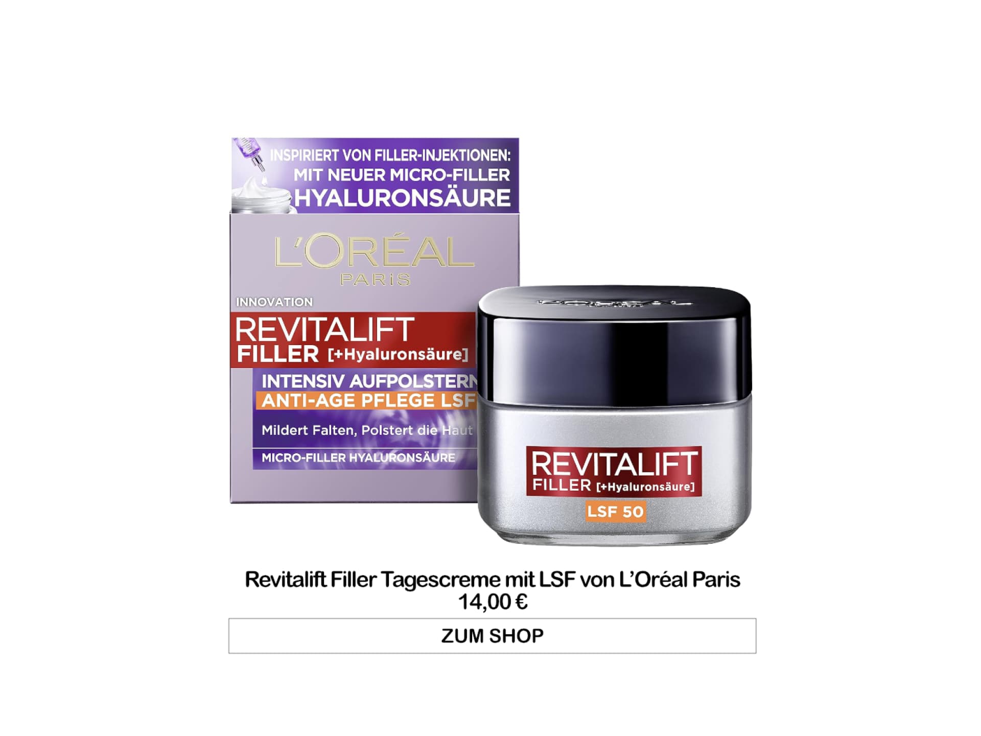 Hyaluron Tagescreme mit LSF von L'Oréal Paris