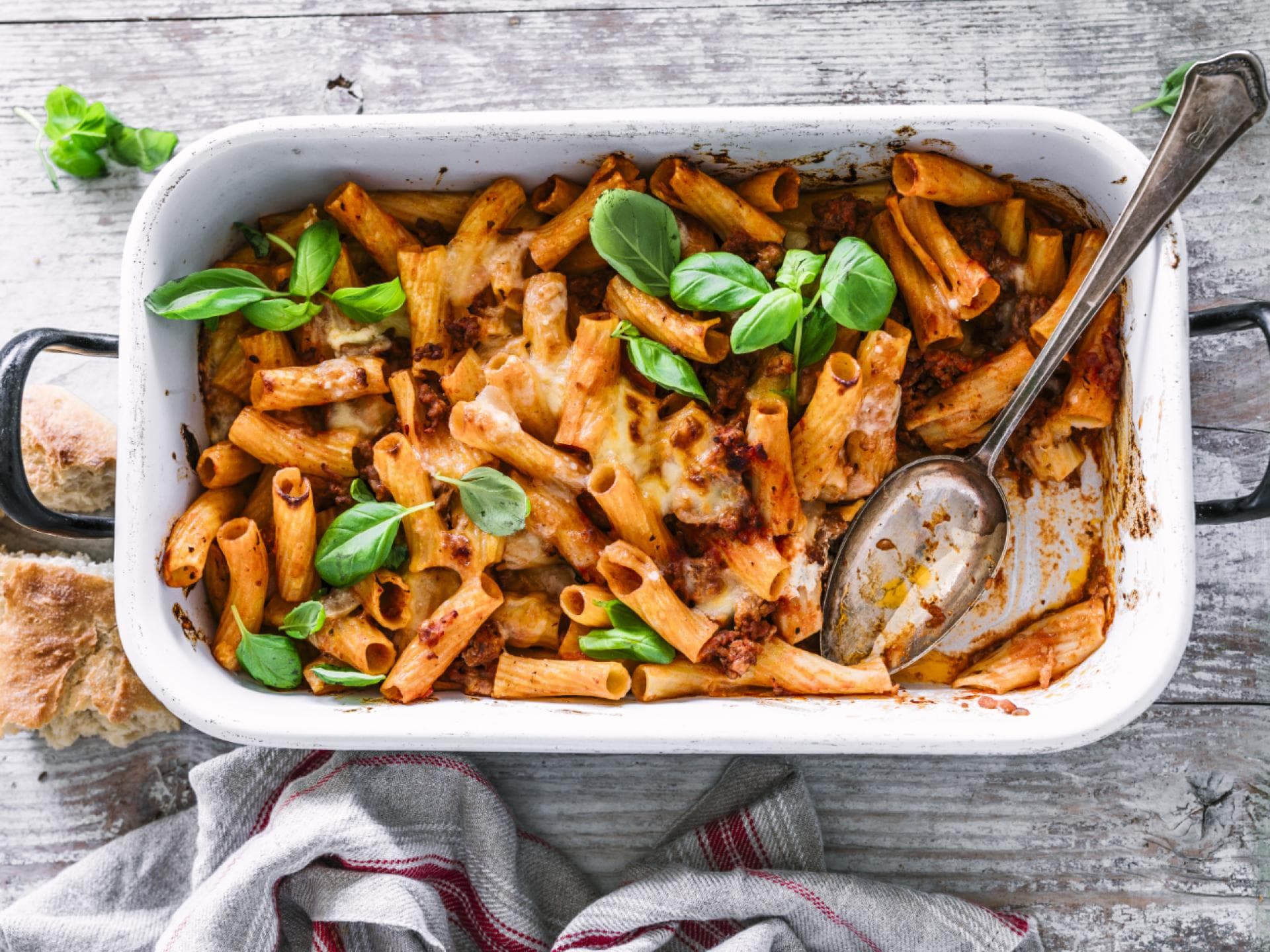 Tortiglioni al forno mit Ricotta 