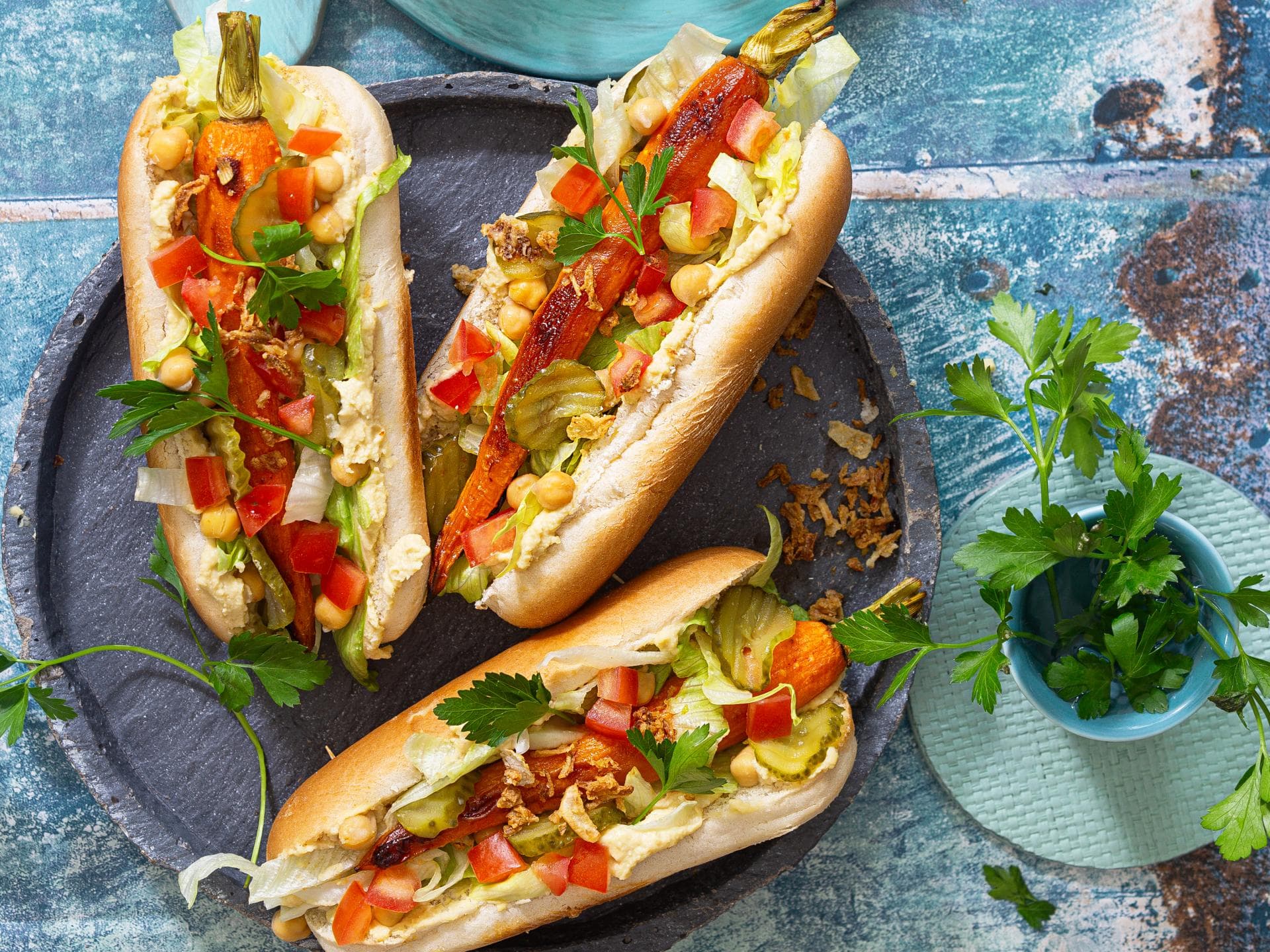Vegetarischer Hot Dog 