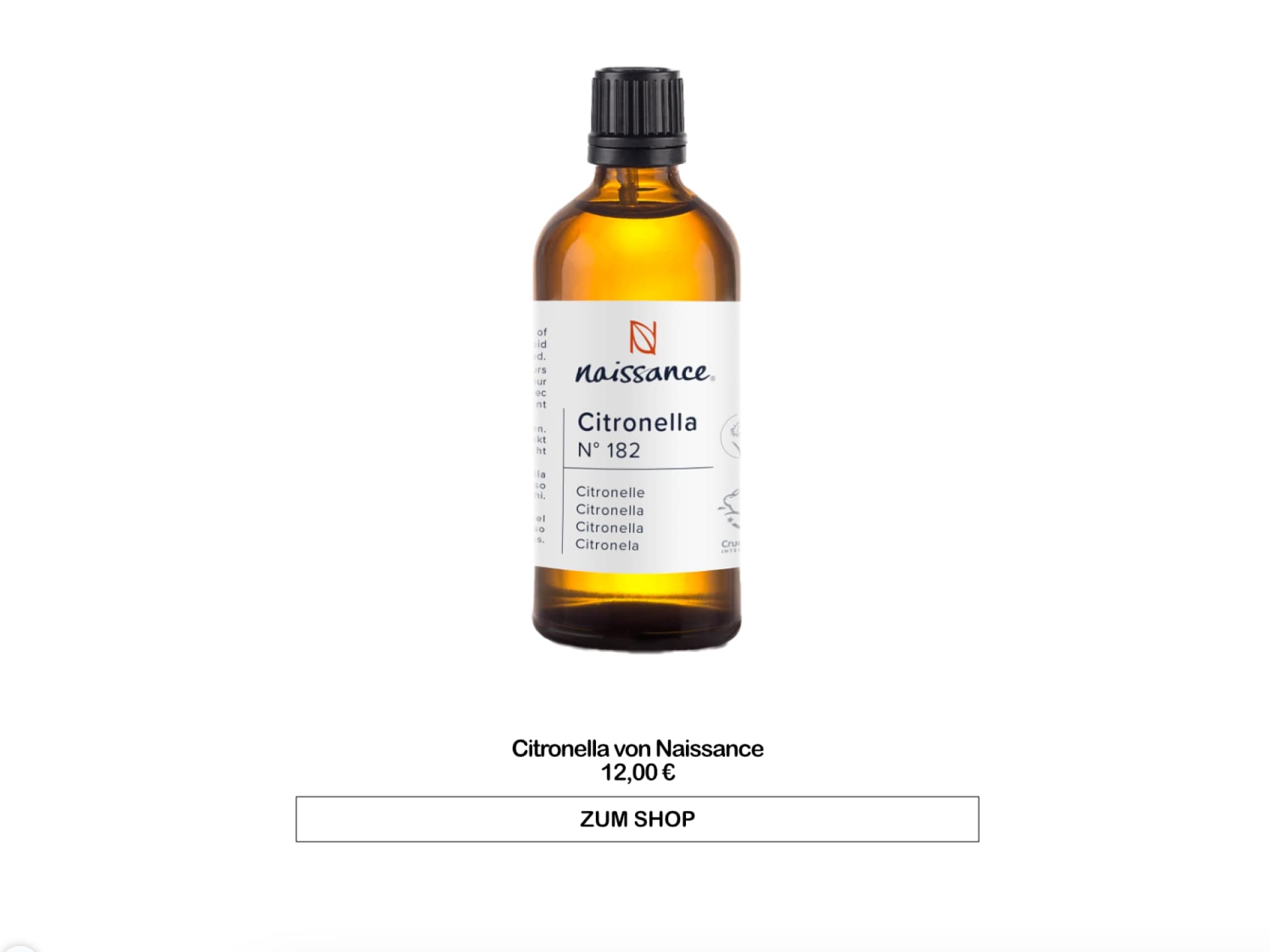 Citronella gegen Mücken von Naissance