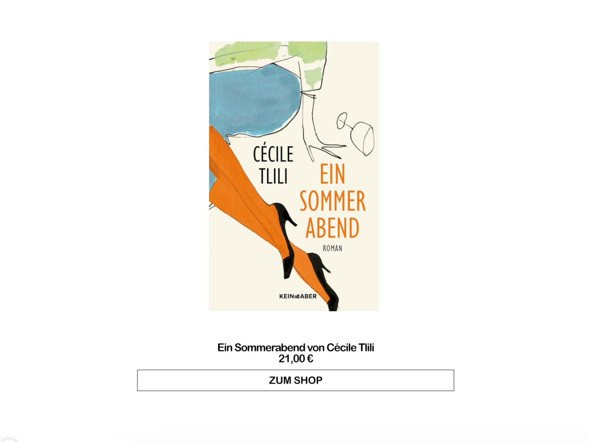 Buch des Monats - Ein Sommerabend von Cécile Tlili