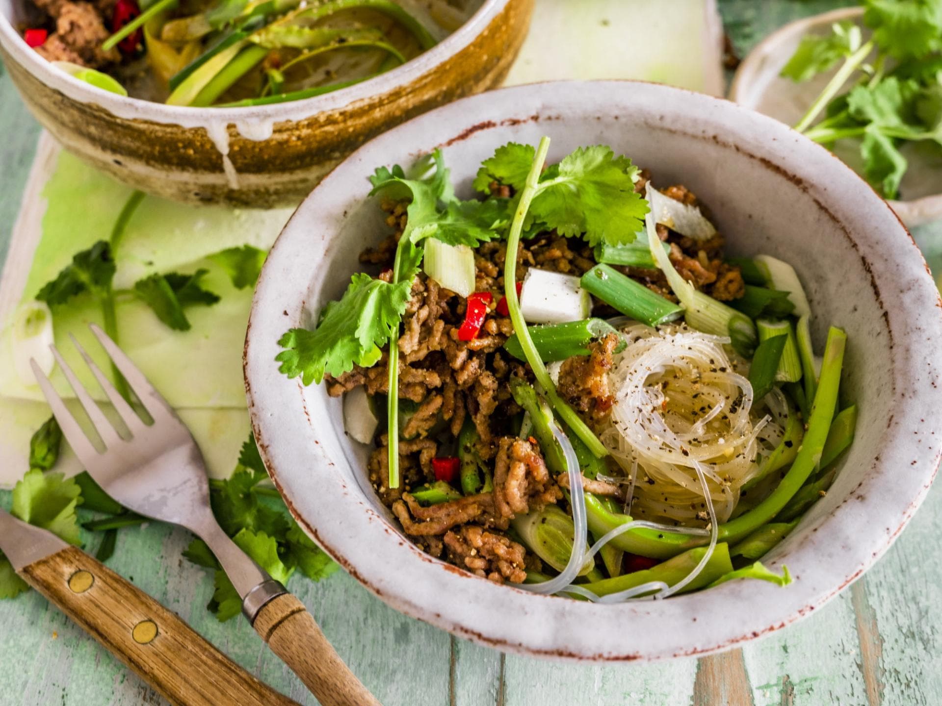 Lauwarmer Glasnudelsalat Lauwarmer Glasnudelsalat