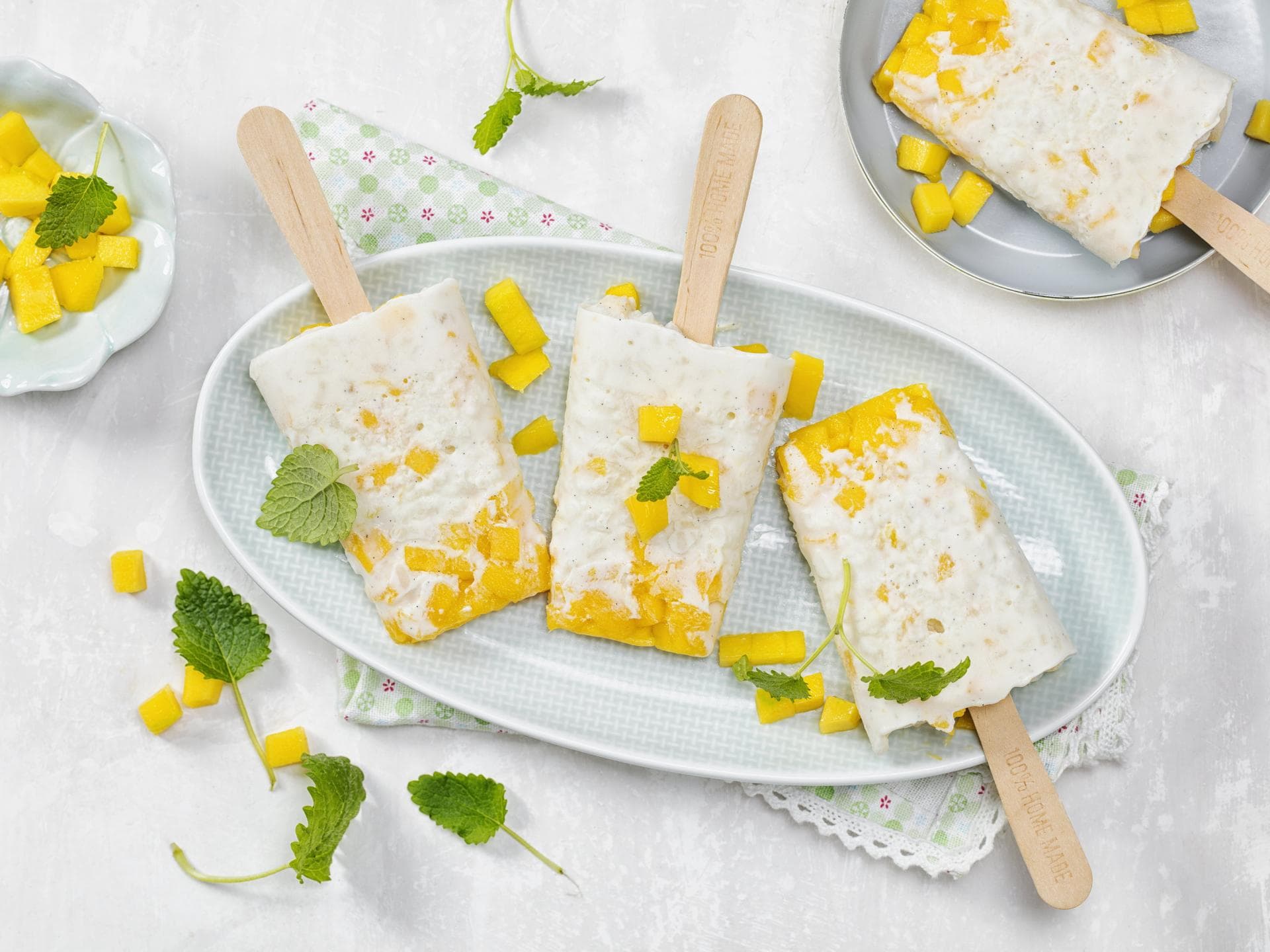 Milchreis-Mango-Eis Milchreis-Mango-Eis