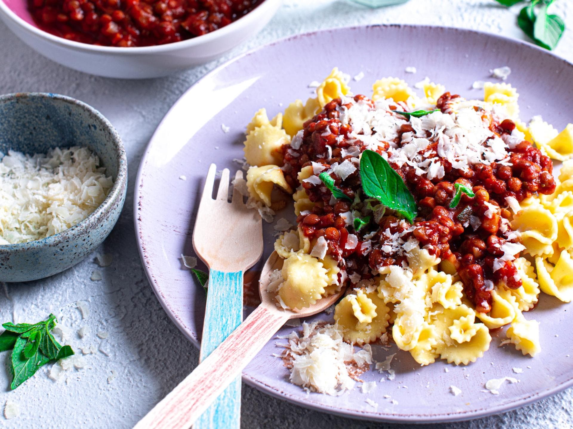 Vegetarische Bolognese mit Linsen 