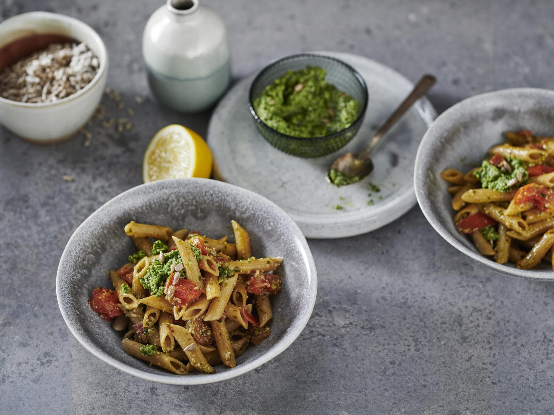 Penne mit Brennnessel-Pesto 