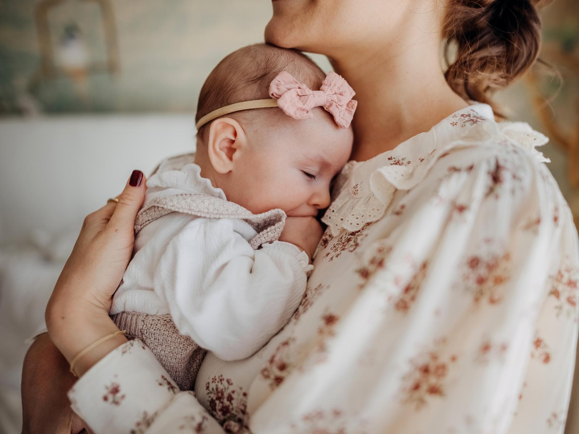 Frau mit Baby