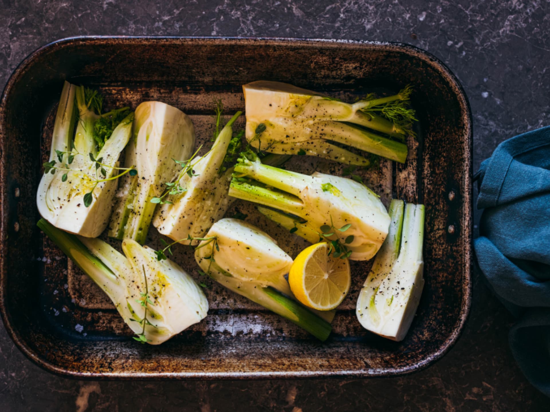 Gegrillter Fenchel fürs Grillbuffet