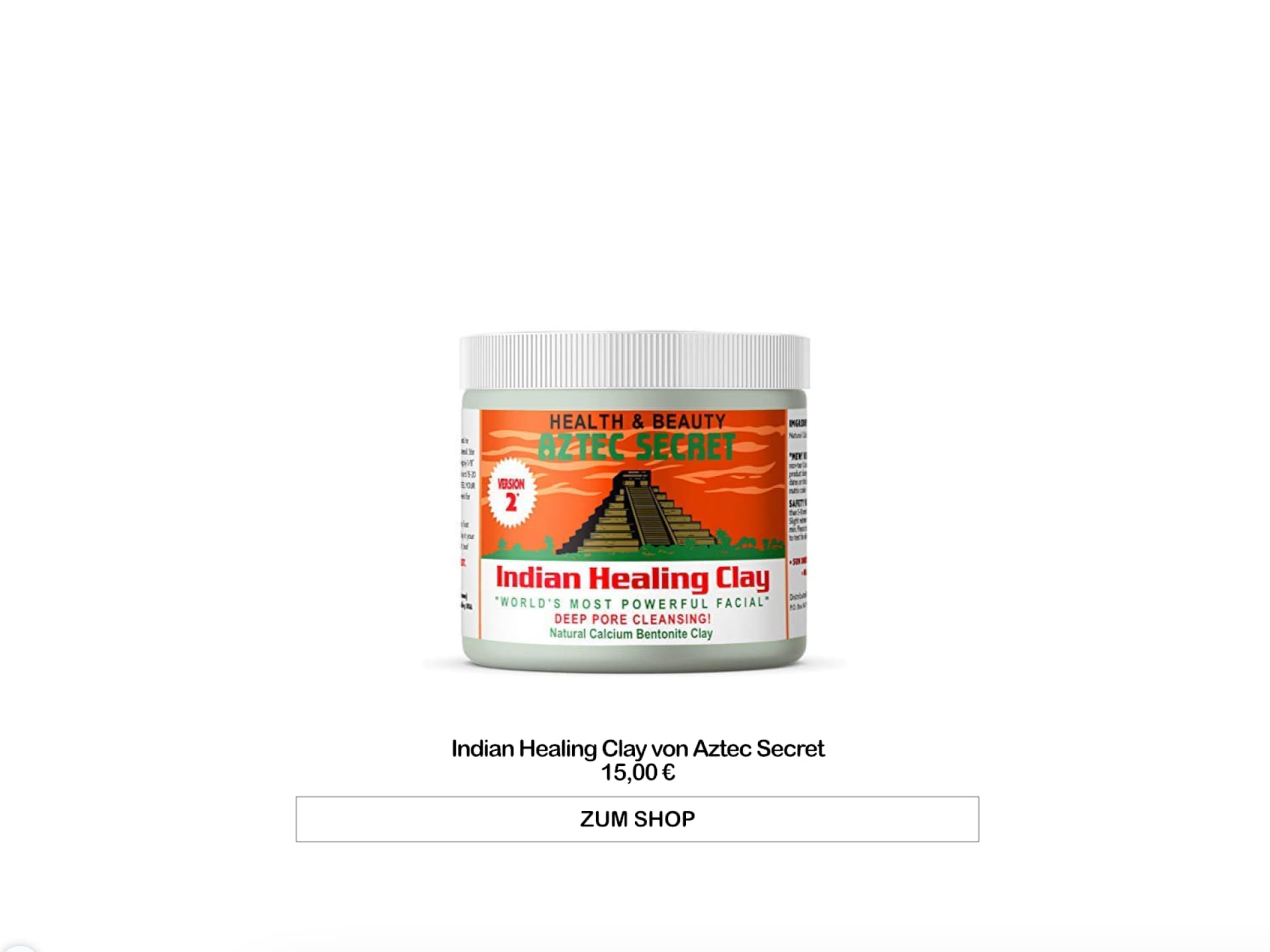 Indian Healing Clay Heilerde von Aztec Secret