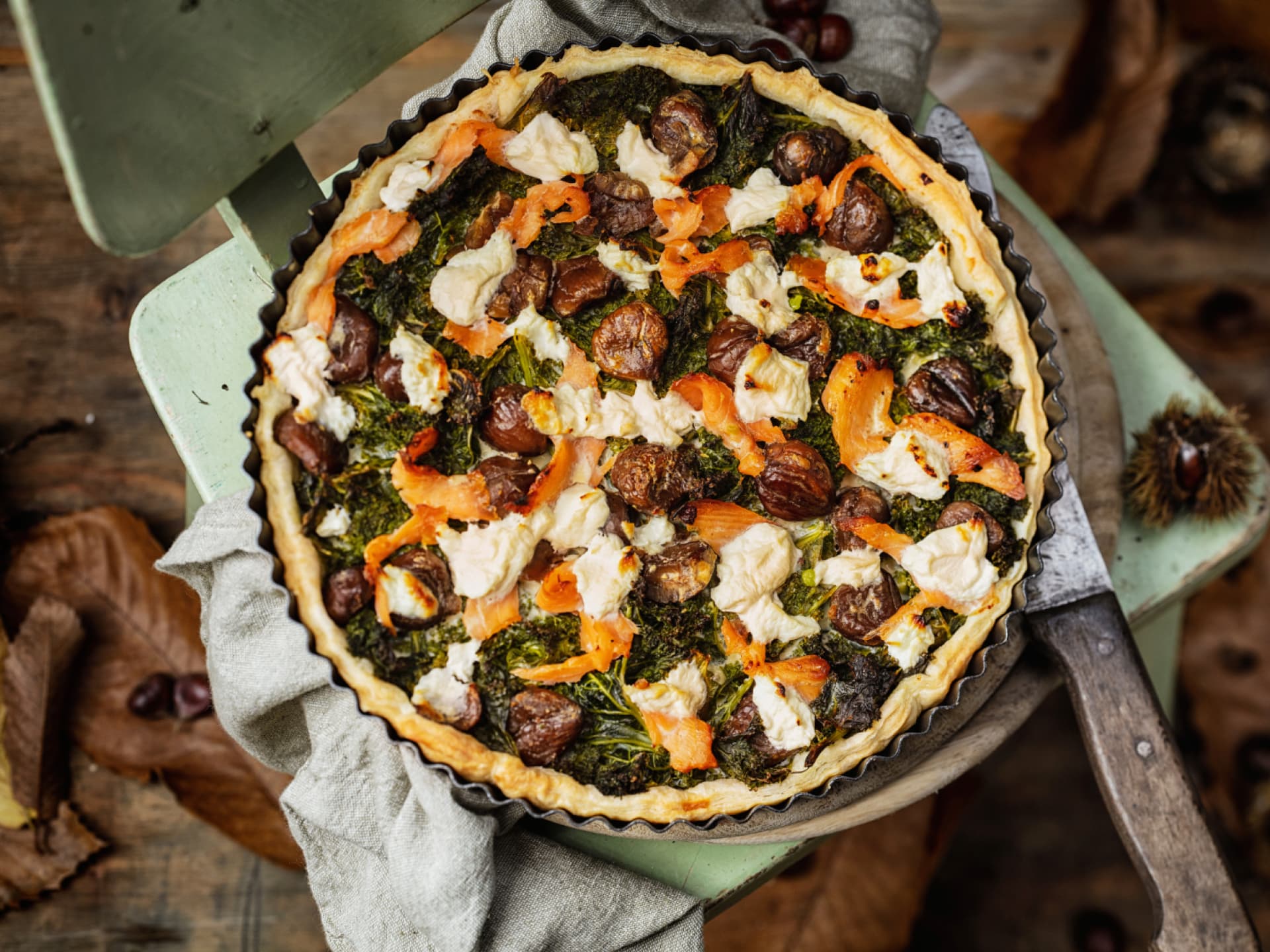 Herzhafte Kuchen - Grünkohl-Quiche
