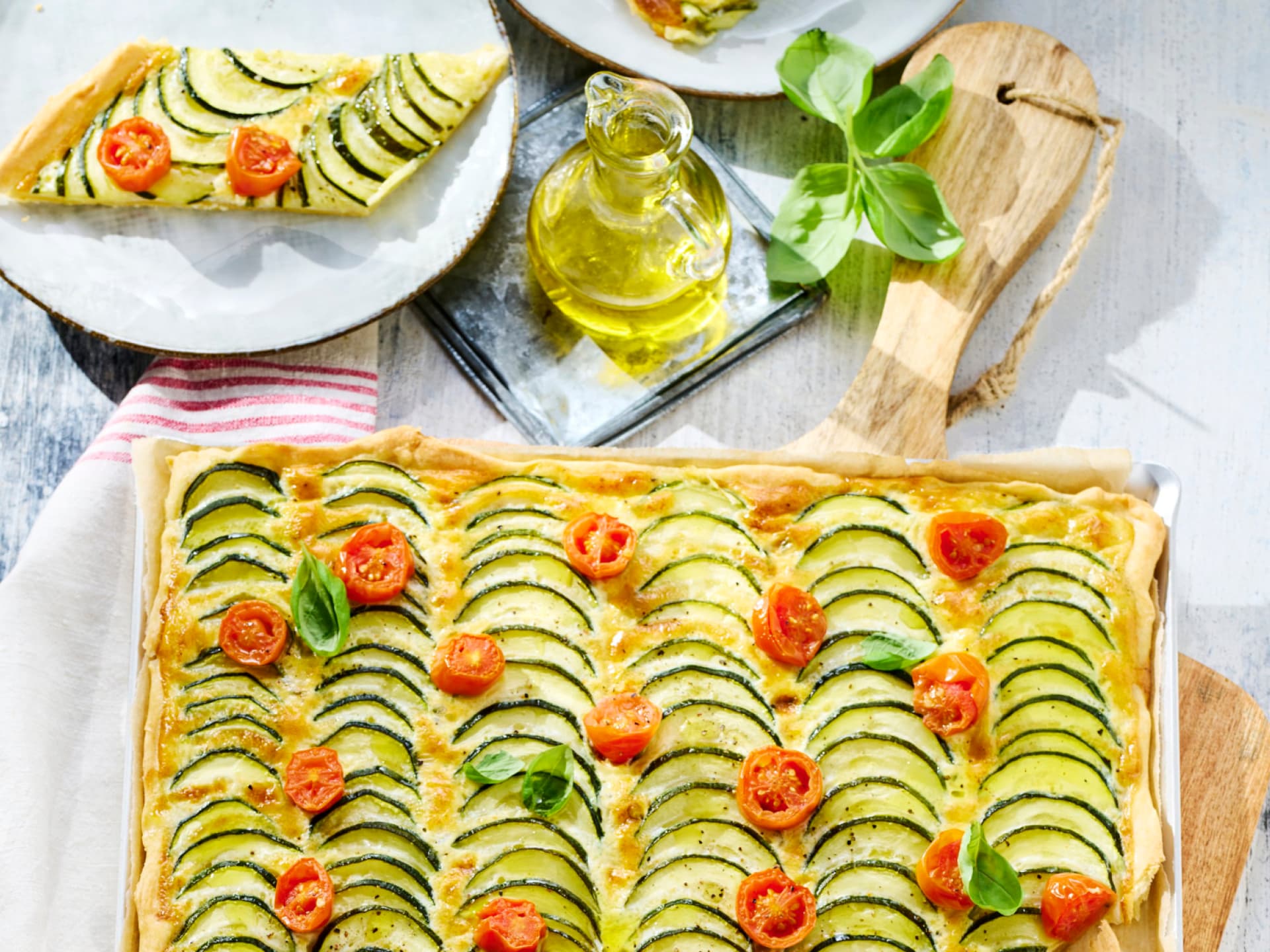 Herzhafte Kuchen - Tomaten-Zucchini-Quiche