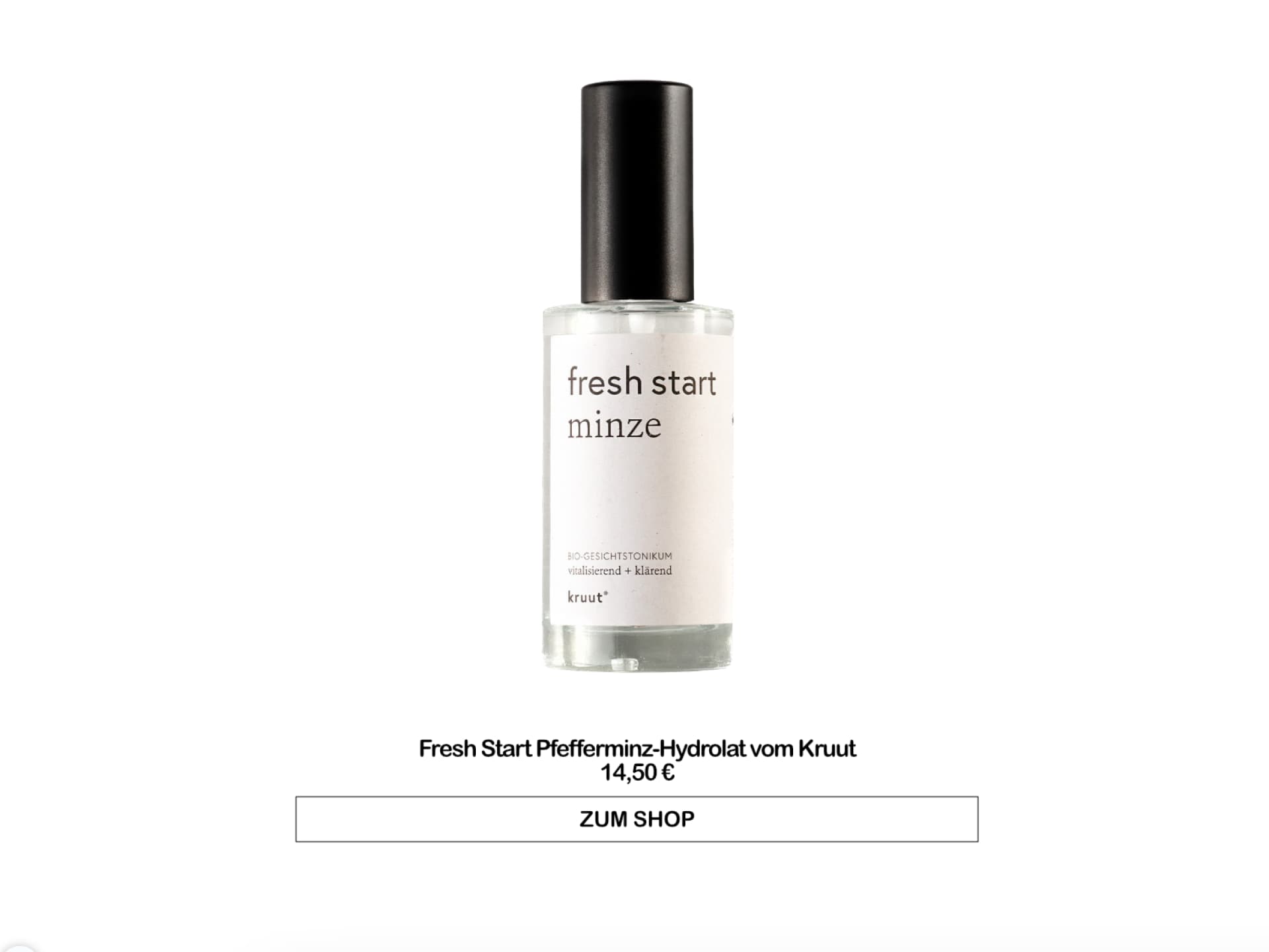 Fresh Start Pfefferminz-Hydrolat von Kruut
