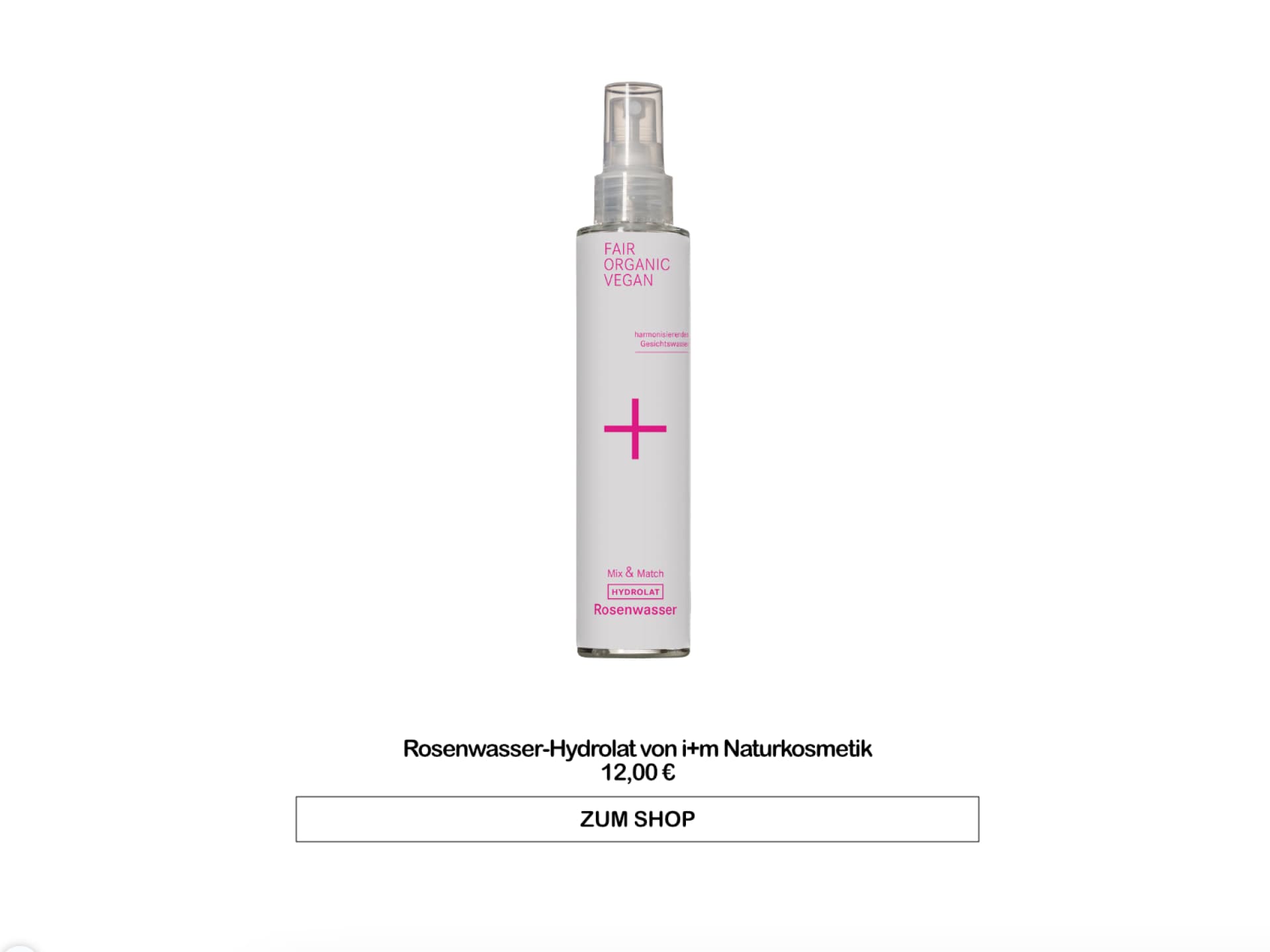 Rosenwasser-Hydrolat von i+m Naturkosmetik