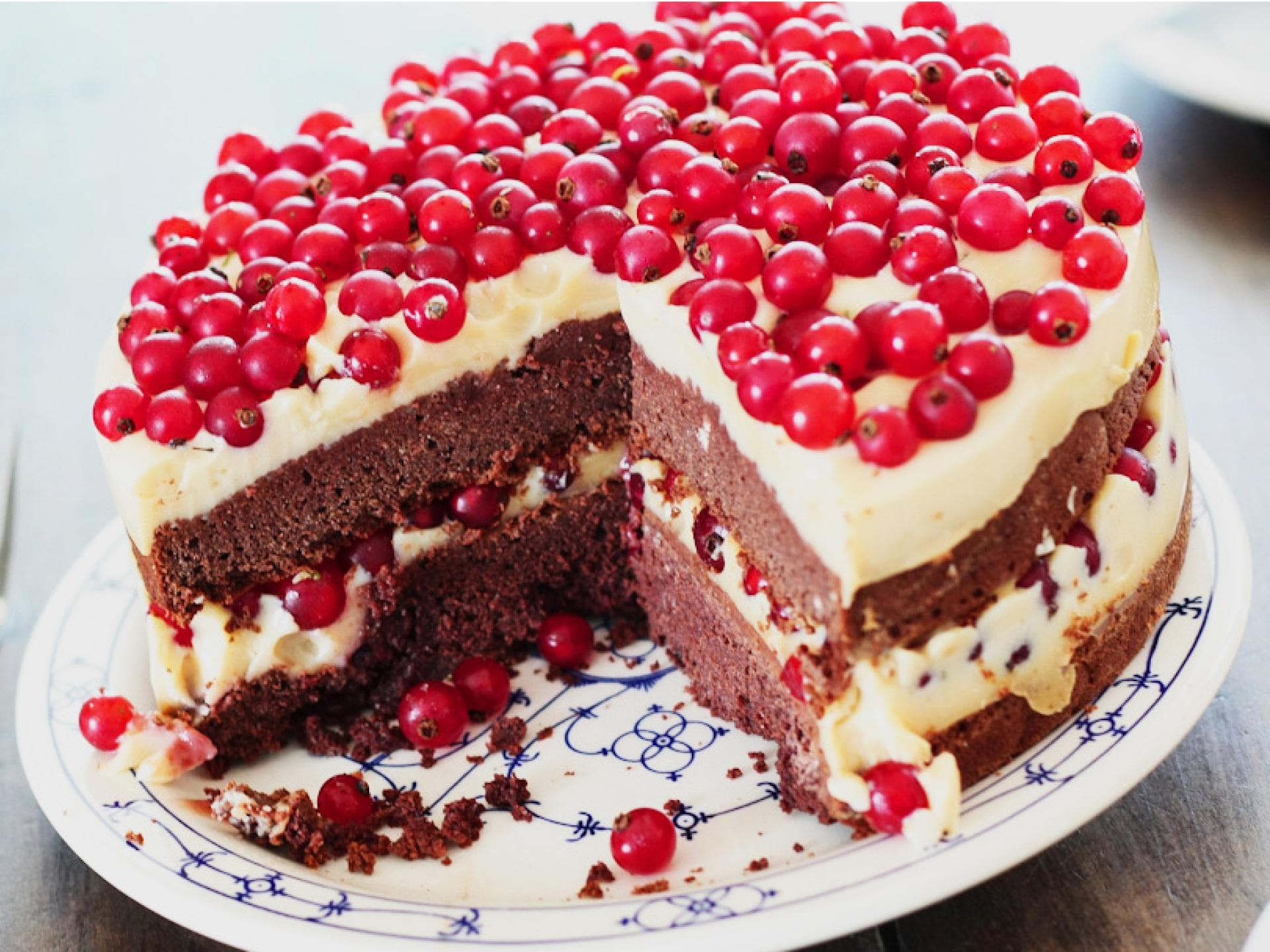 Vegane Johannisbeertorte 