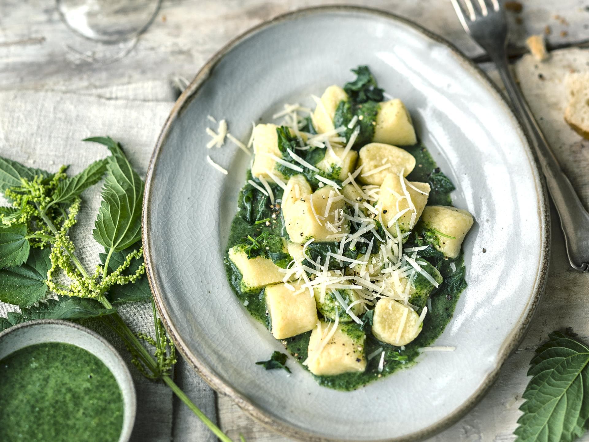 Gnocchi mit Brennnesselcreme 