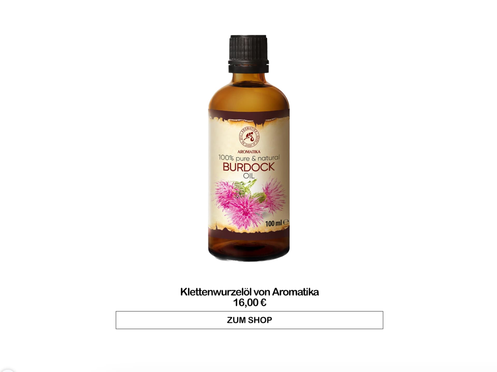 Klettenwurzel-Haaröl von Aromatika