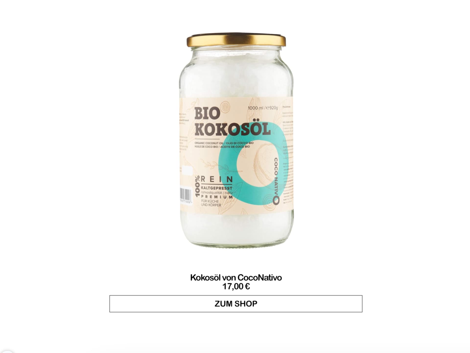 Kokosöl von CocoNativo