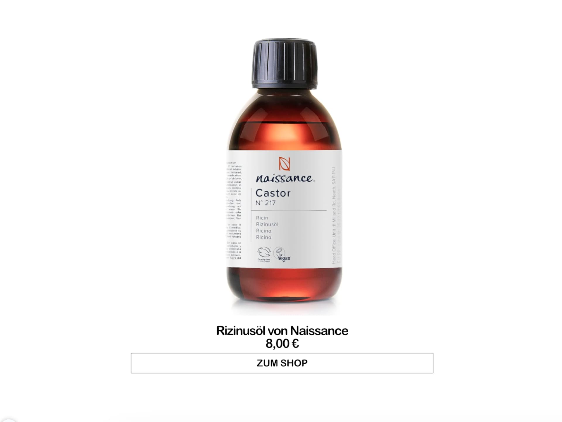 Rizinusöl von Naissance